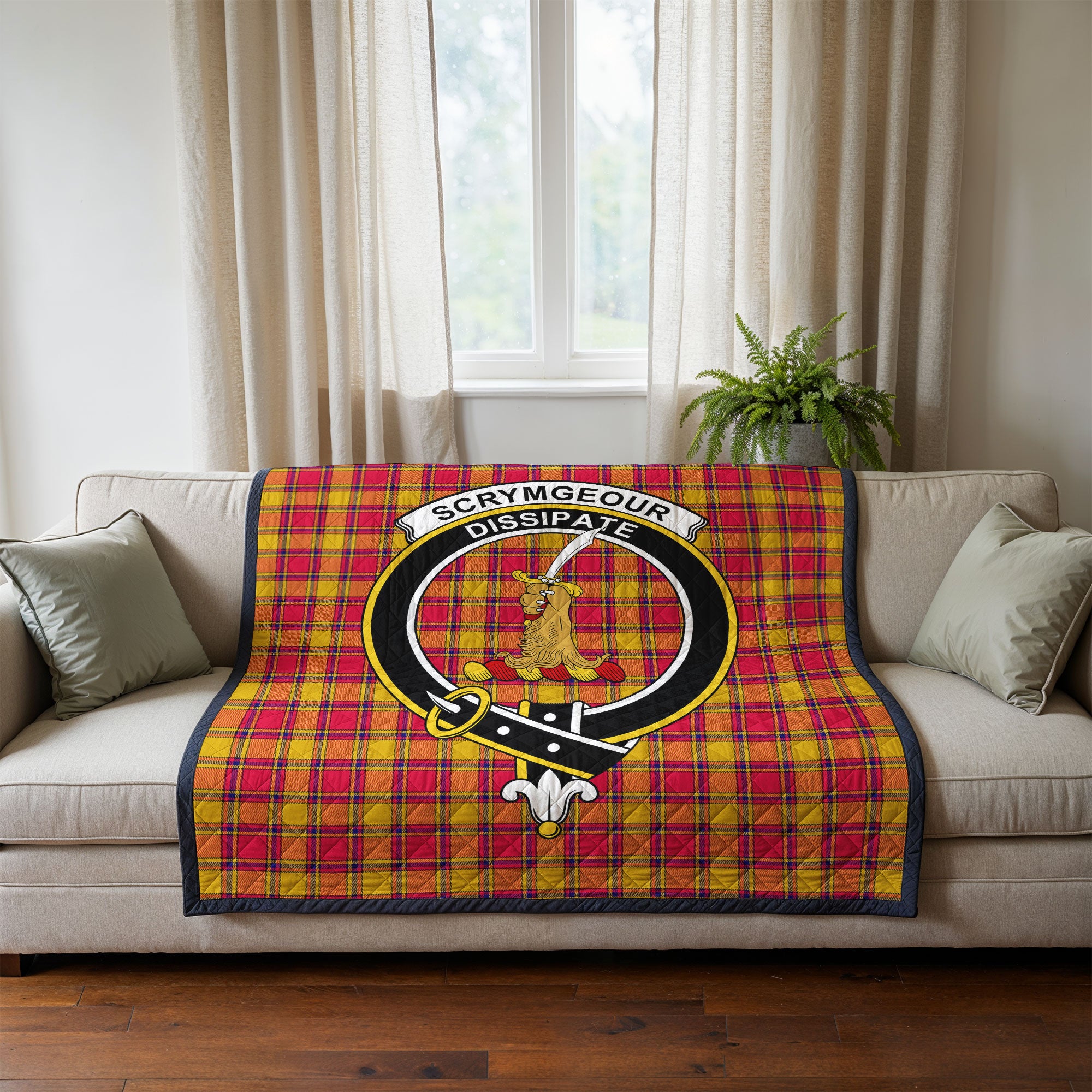 Scrymgeour Tartan Crest Quilt