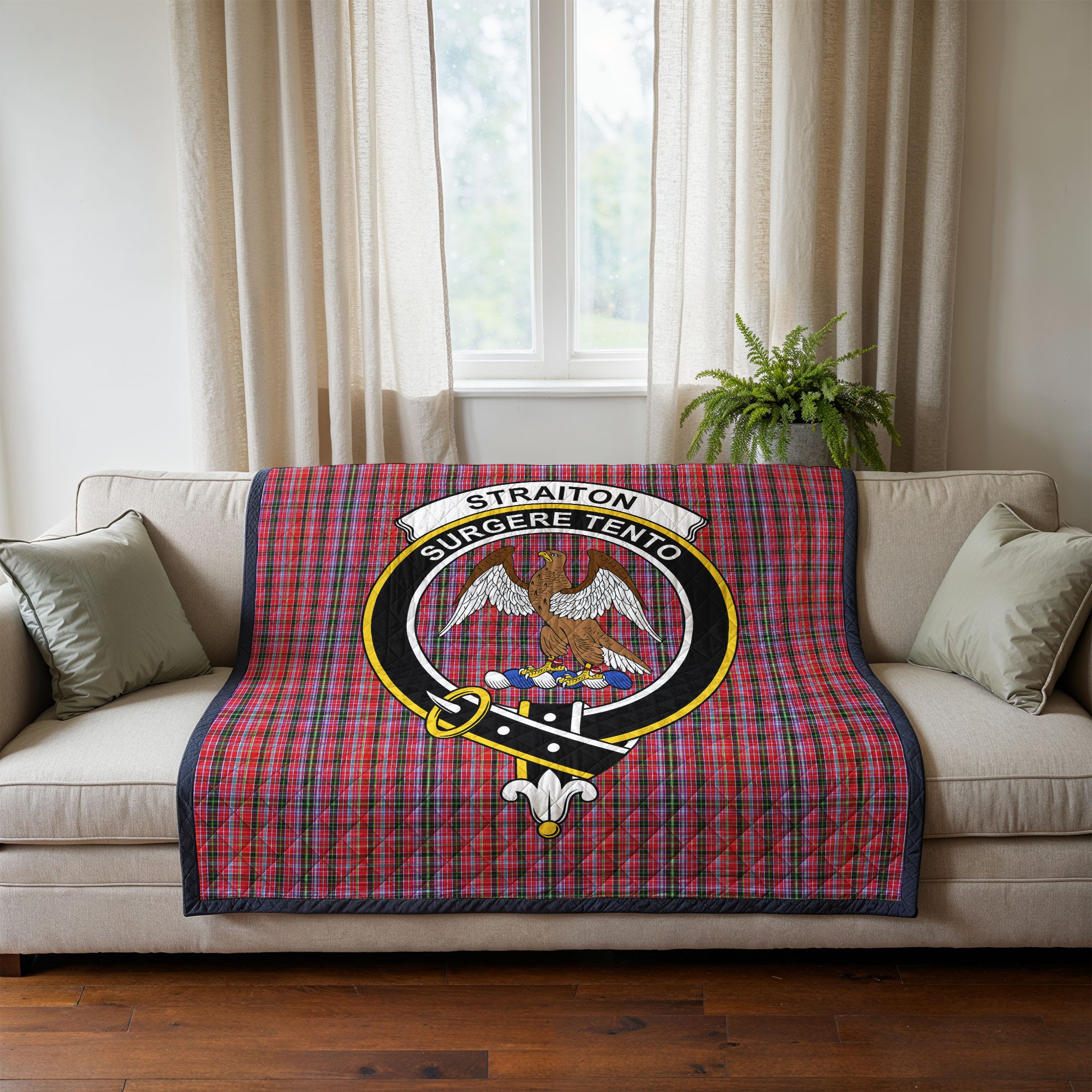 Straiton Tartan Crest Quilt