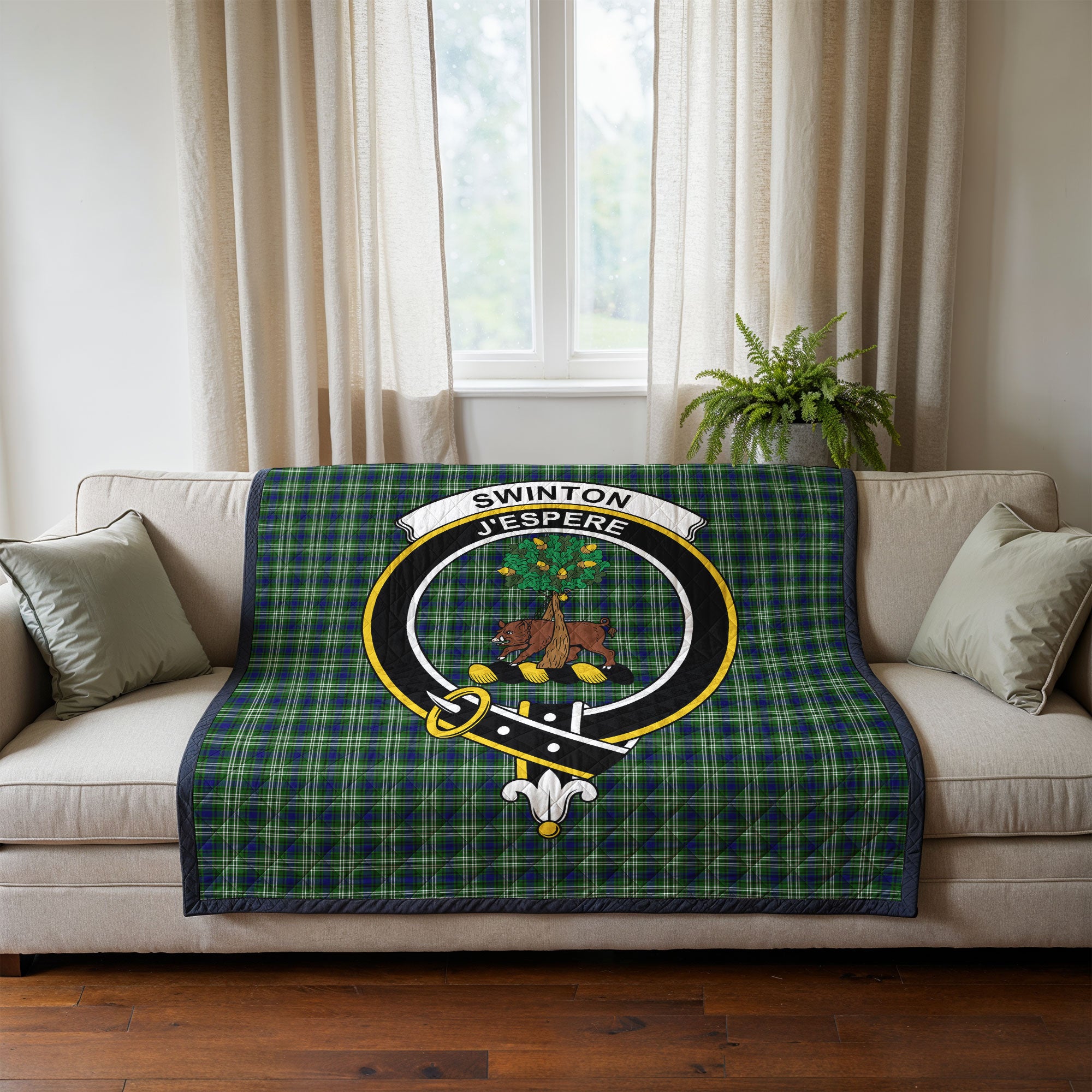 Swinton Tartan Crest Quilt