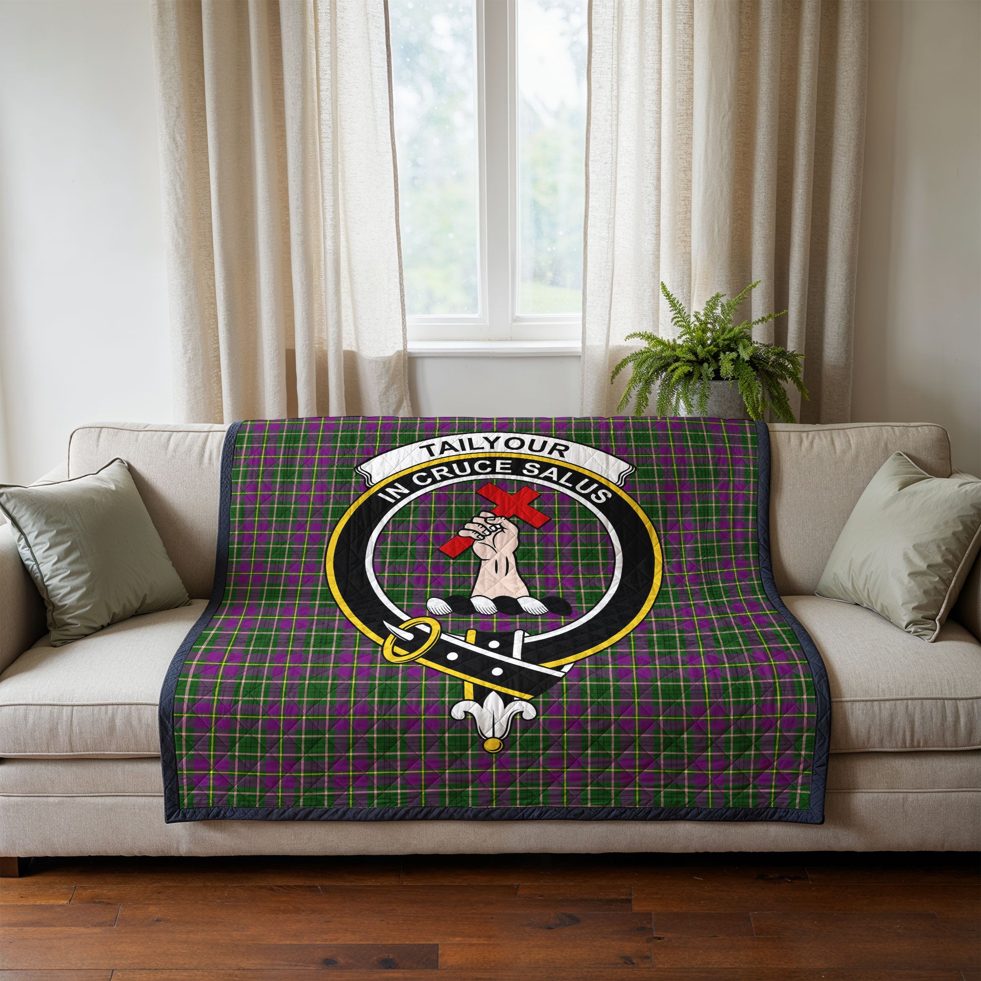 Tailyour (or Taylor) Tartan Crest Quilt