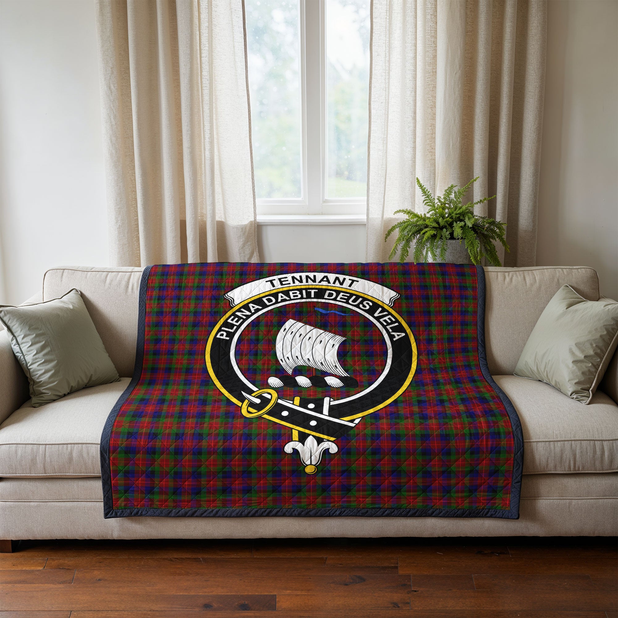 Tennant Tartan Crest Quilt