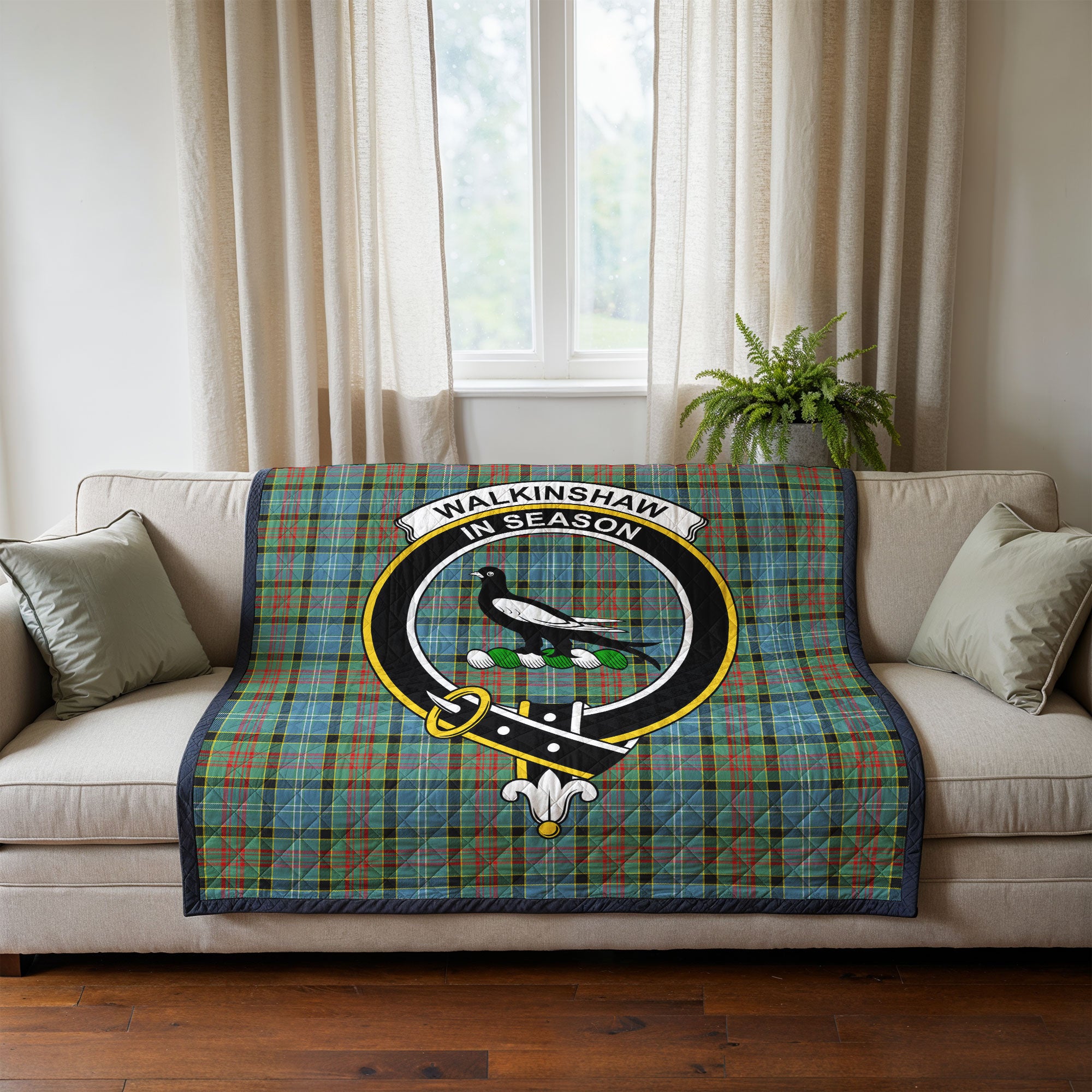 Walkinshaw Tartan Crest Quilt