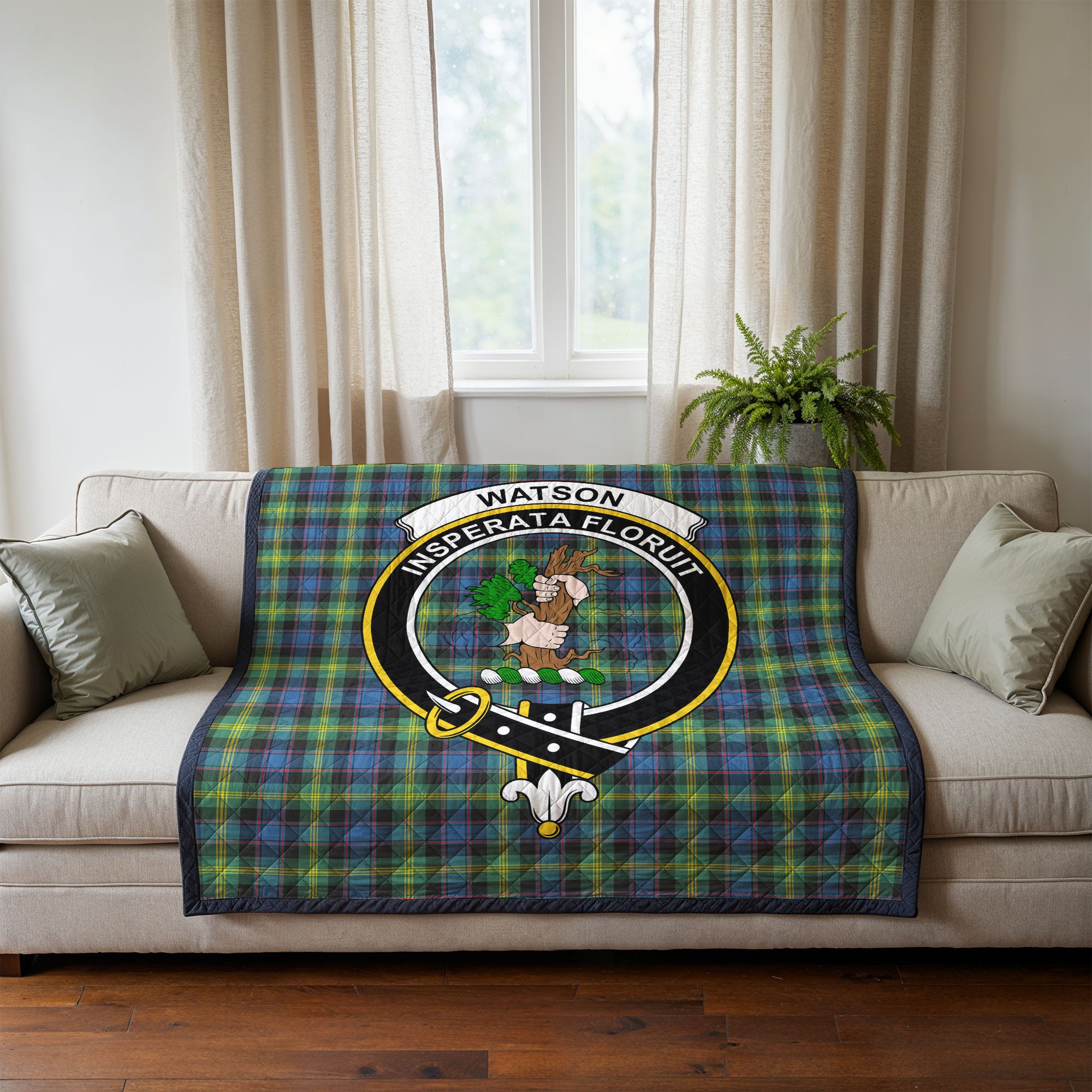 Watson Ancient Tartan Crest Quilt