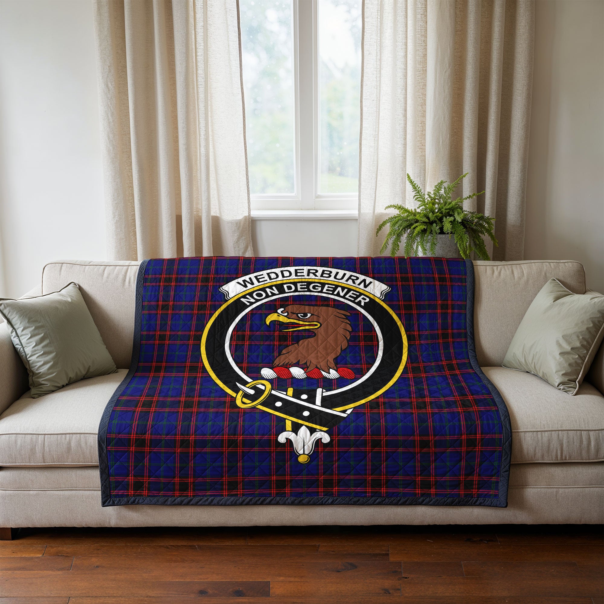 Wedderburn Tartan Crest Quilt