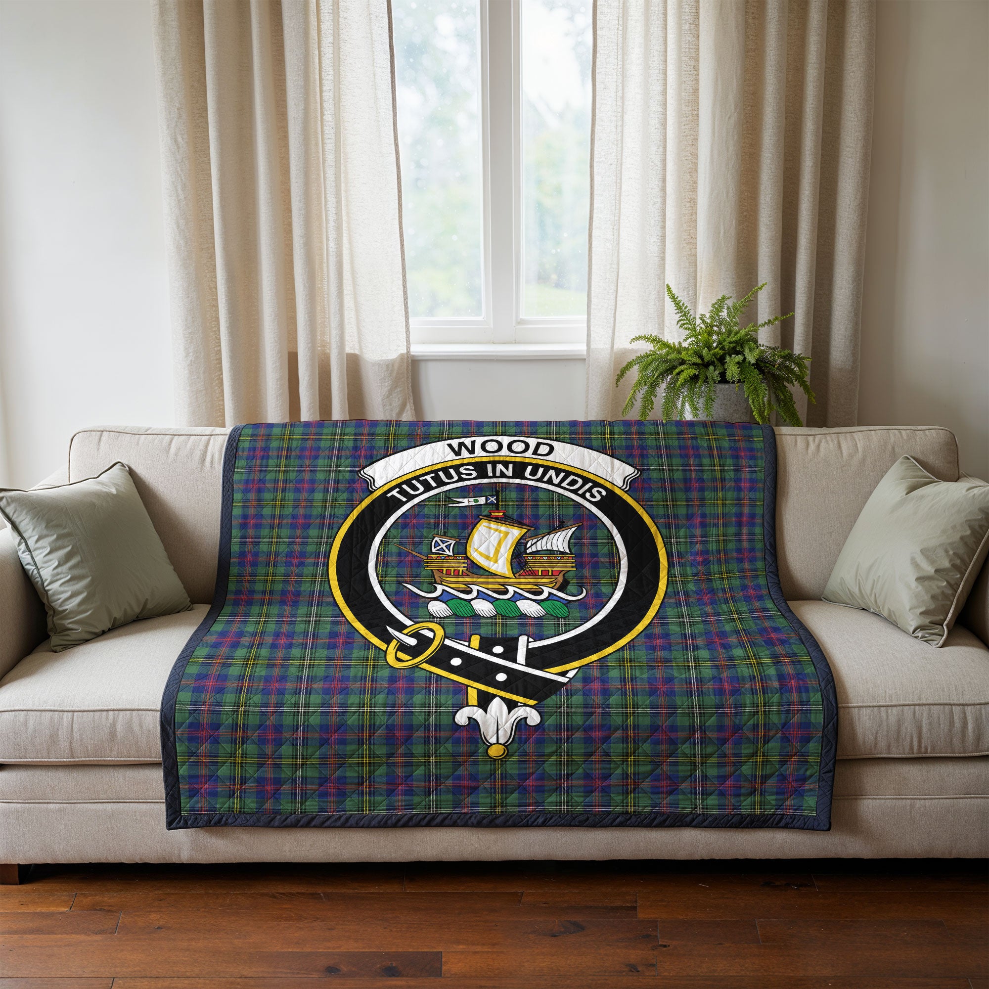 Wood Tartan Crest Quilt