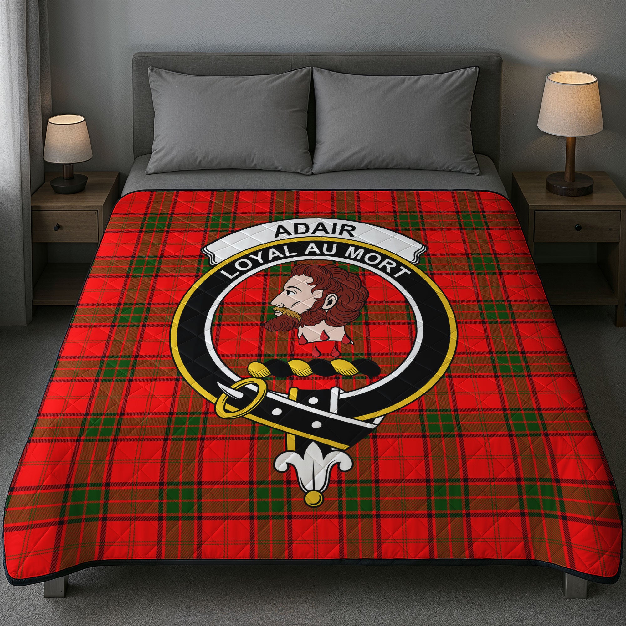 Adair Modern Tartan Crest Quilt