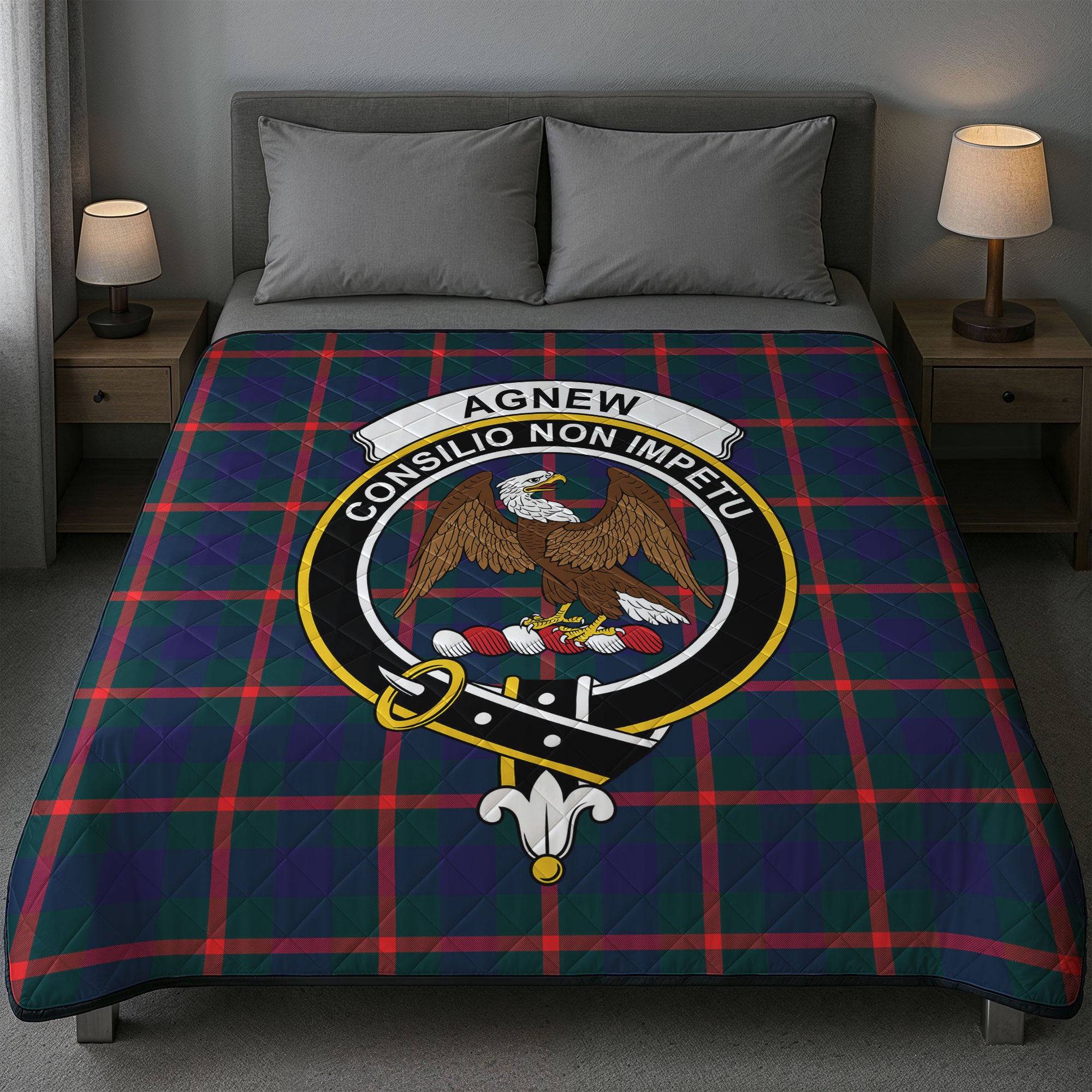 Agnew Modern Tartan Crest Quilt