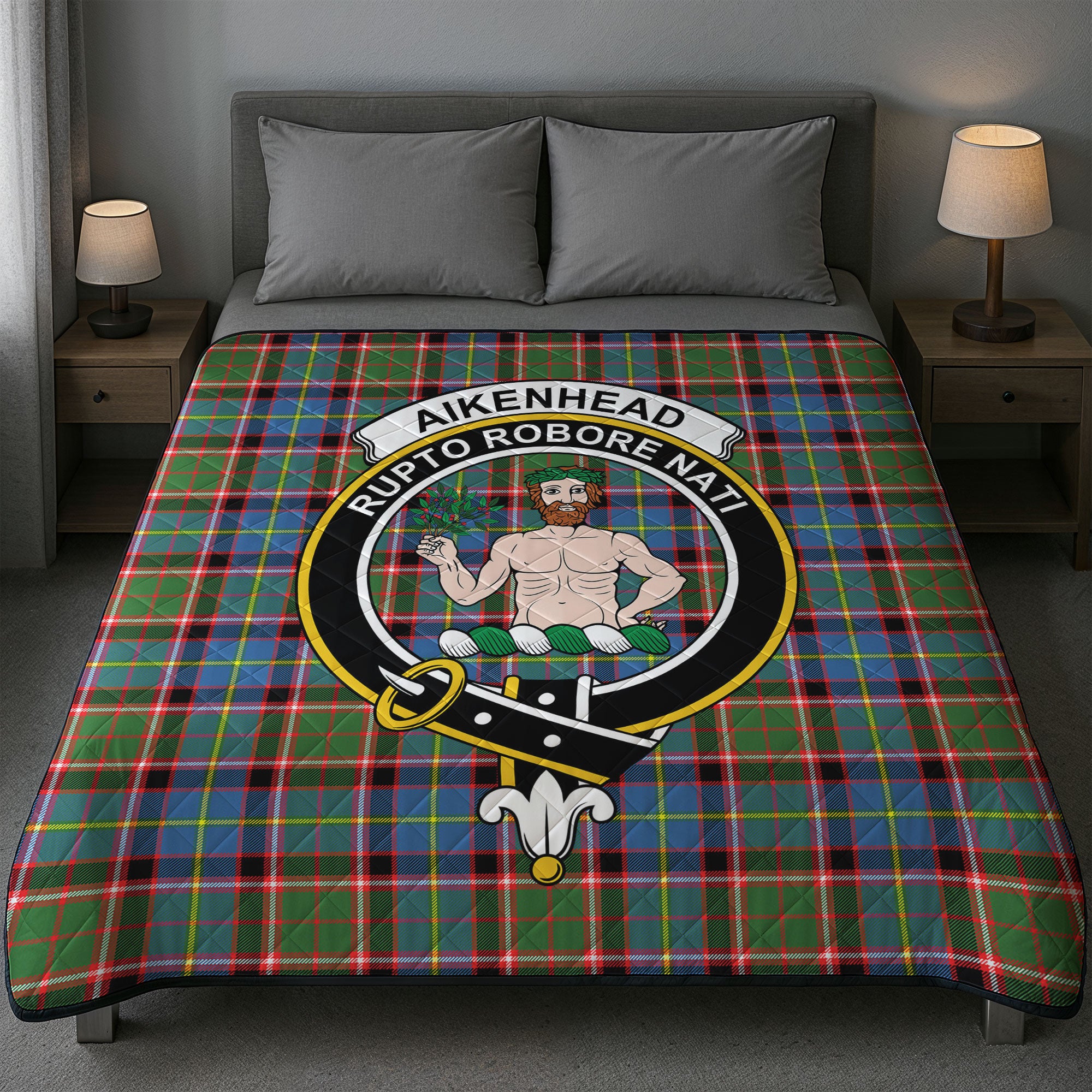 Aikenhead Tartan Crest Quilt