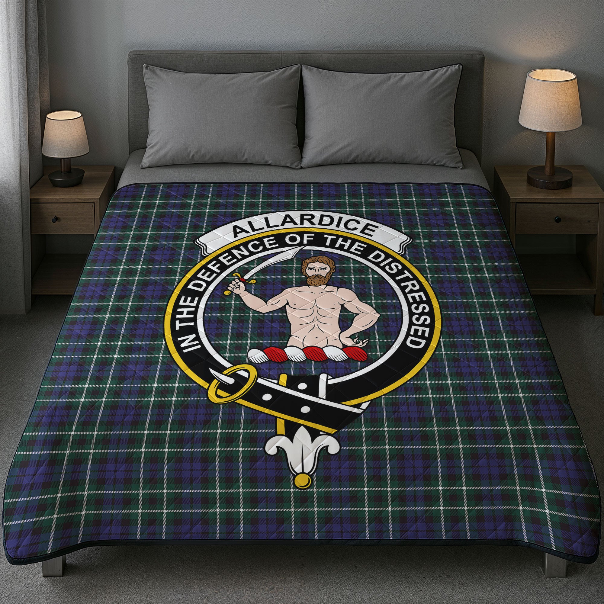 Allardice Tartan Crest Quilt