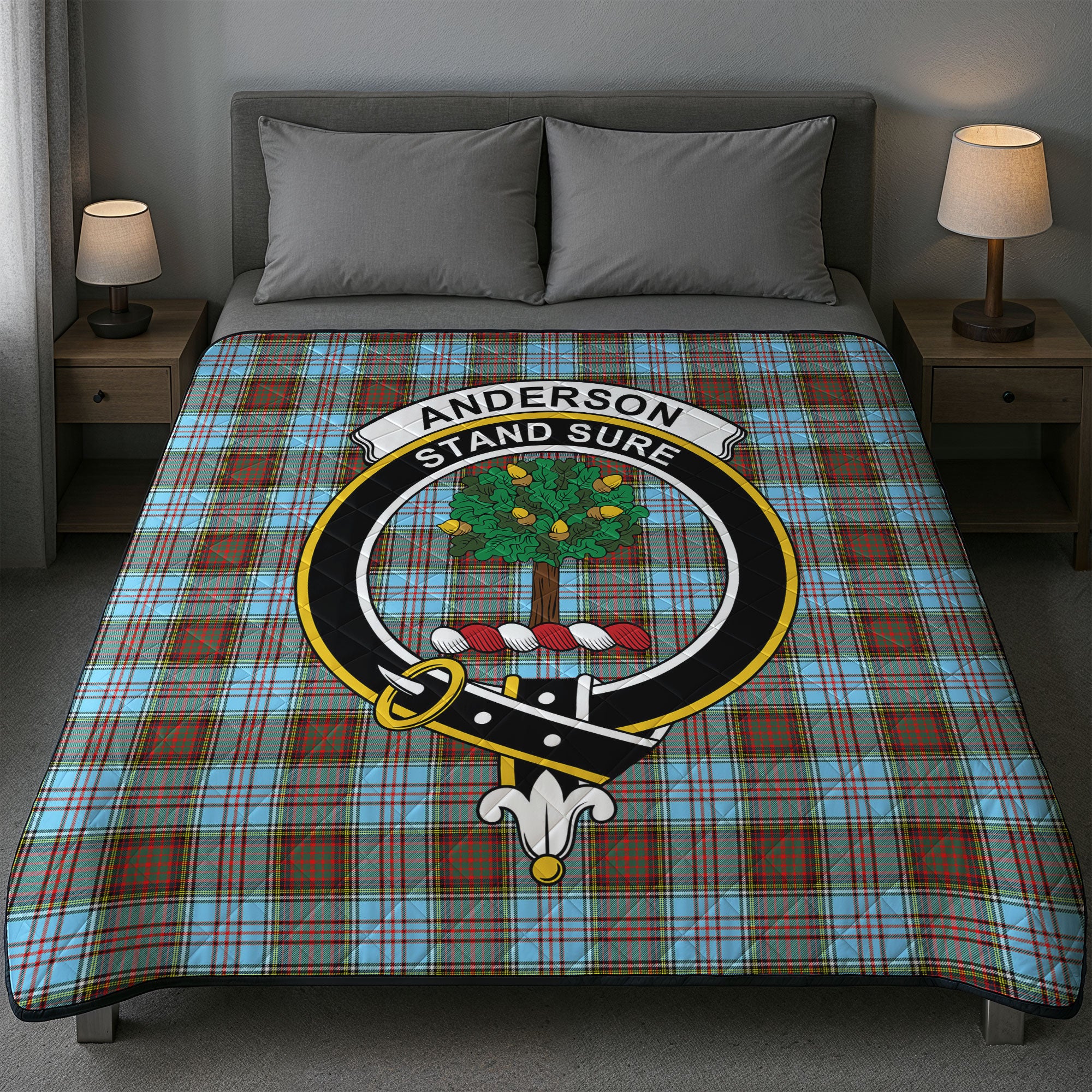 Anderson Ancient Tartan Crest Quilt