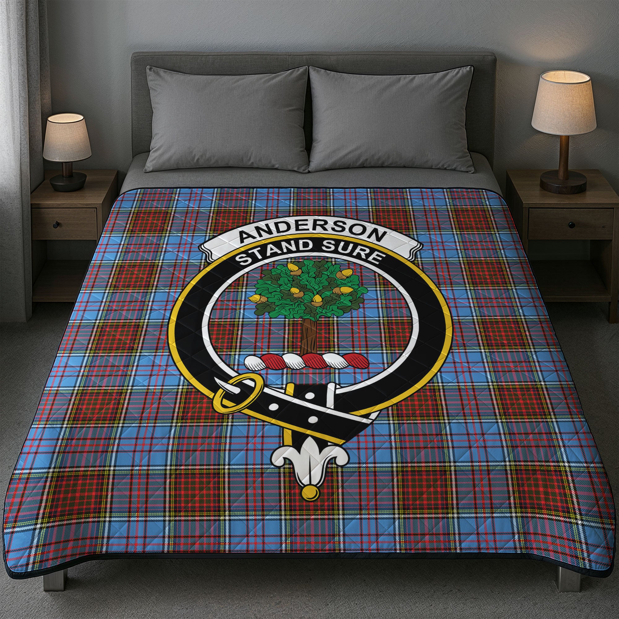 Anderson Modern Tartan Crest Quilt
