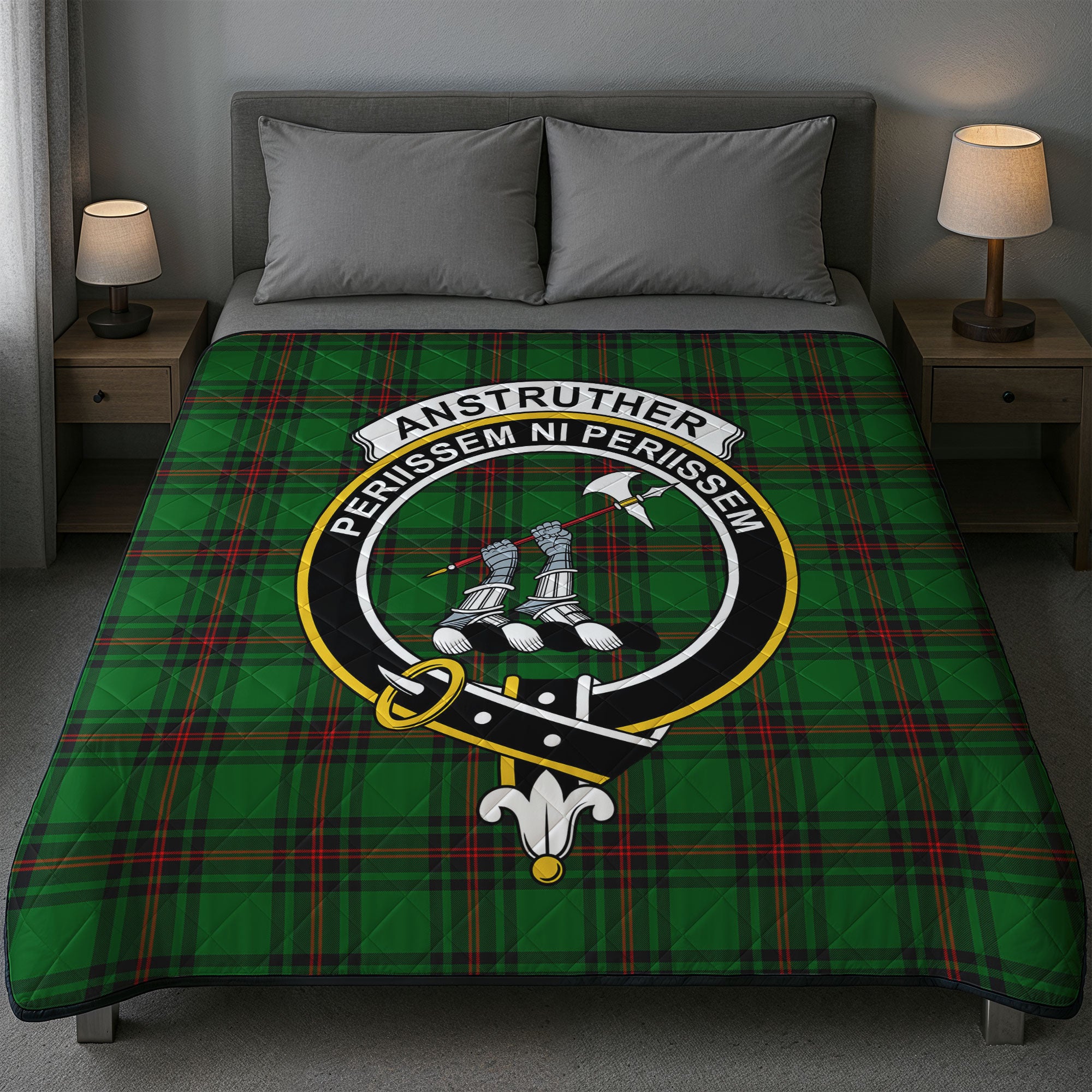 Anstruther Tartan Crest Quilt