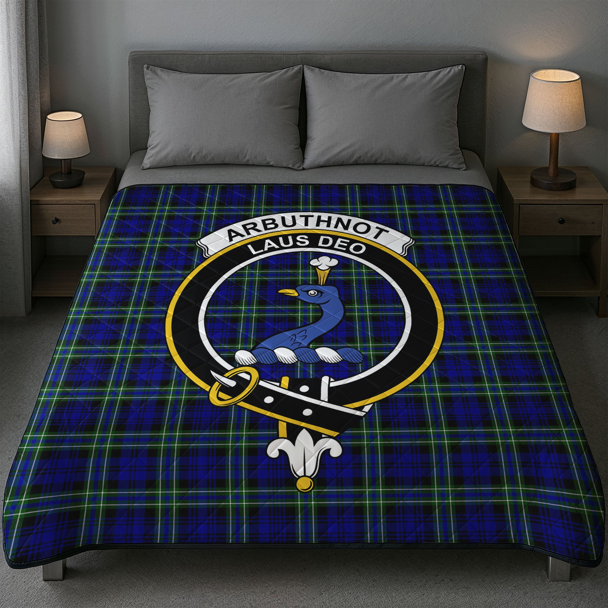 Arbuthnot Modern Tartan Crest Quilt
