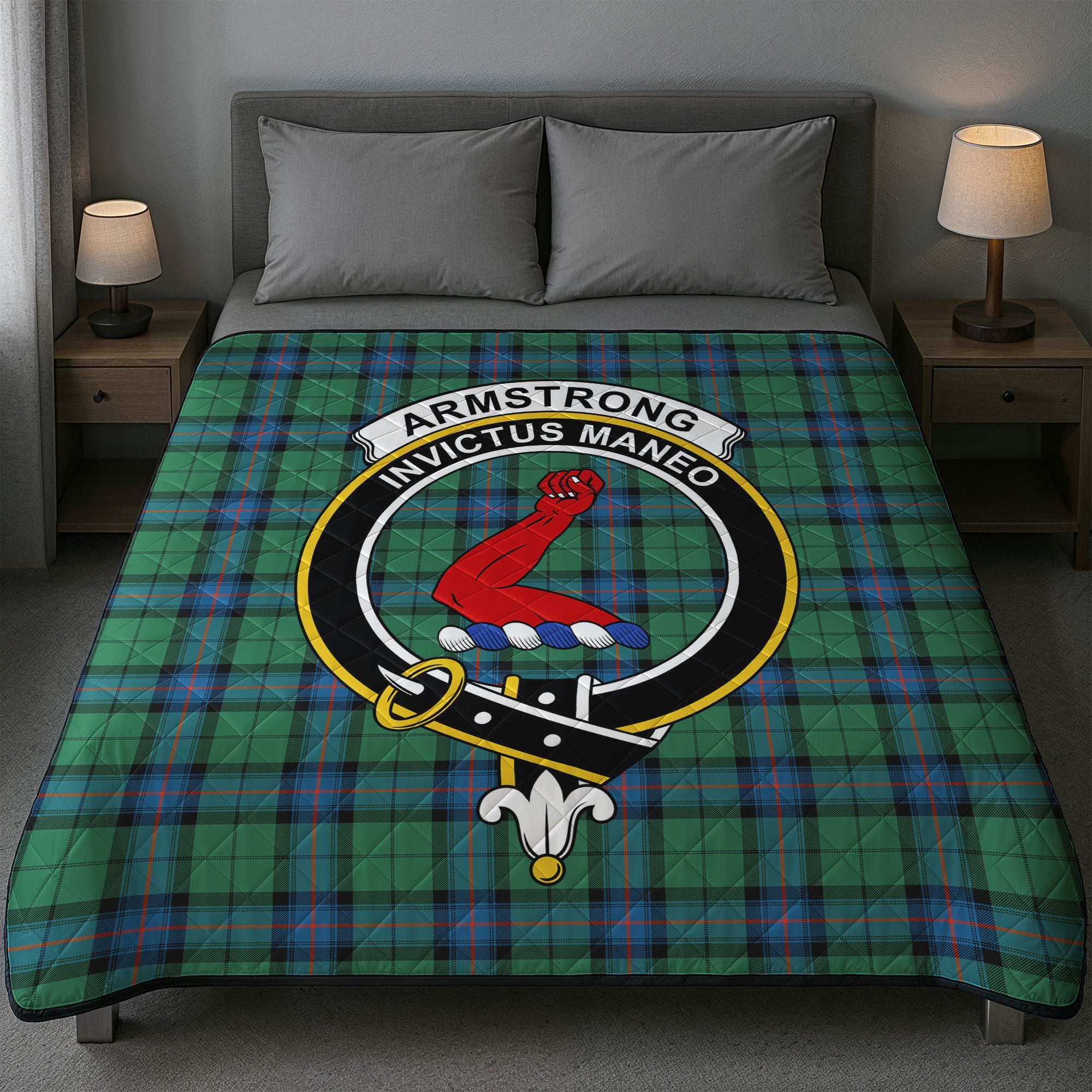 Armstrong Ancient Tartan Crest Quilt