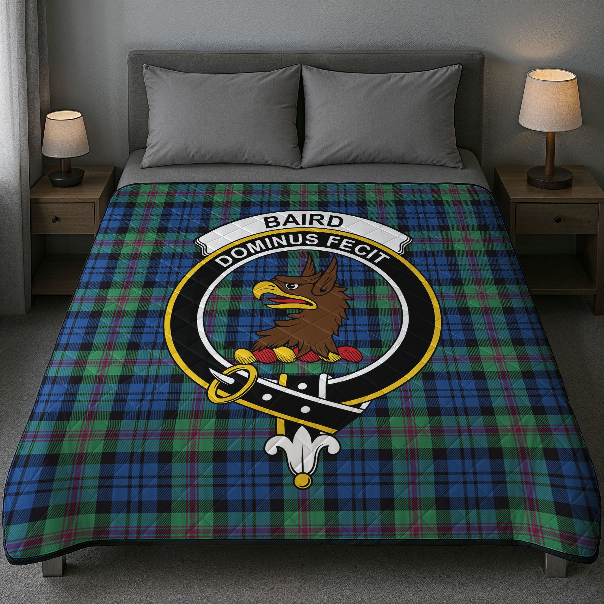 Baird Ancient Tartan Crest Quilt