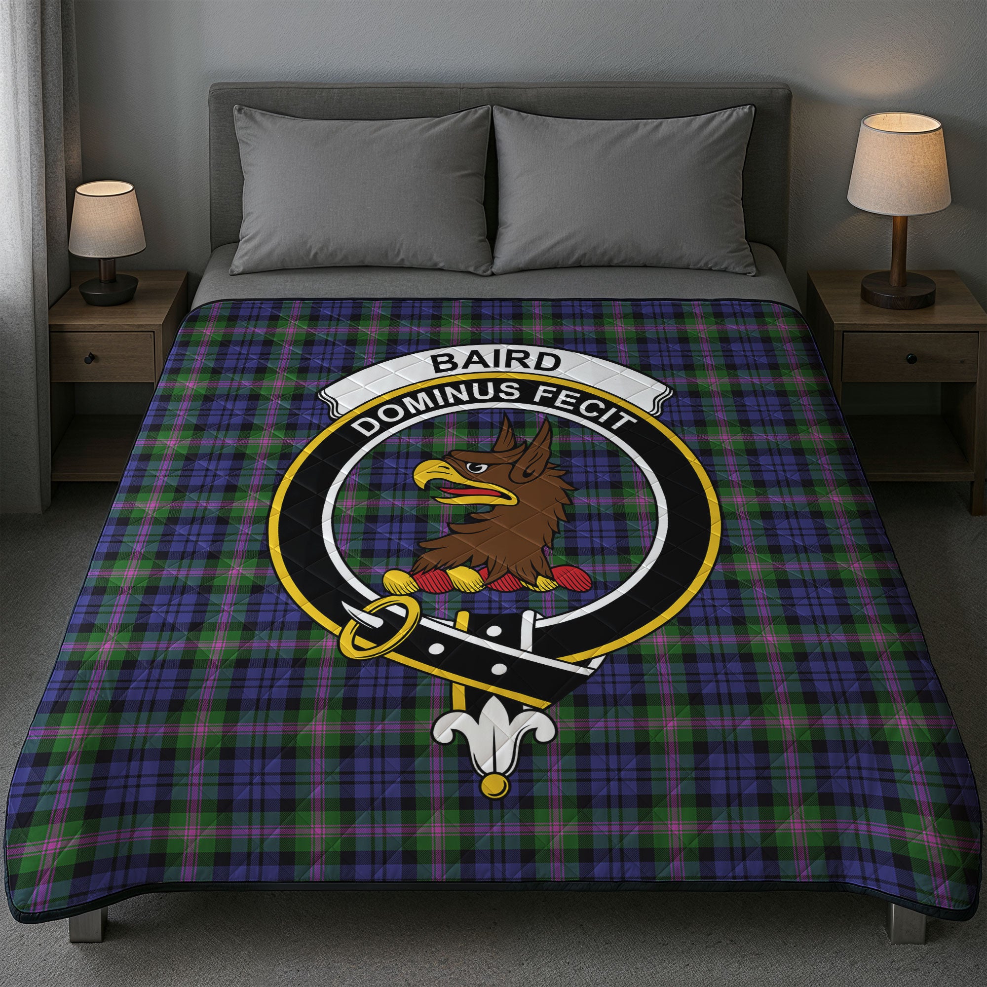 Baird Modern Tartan Crest Quilt