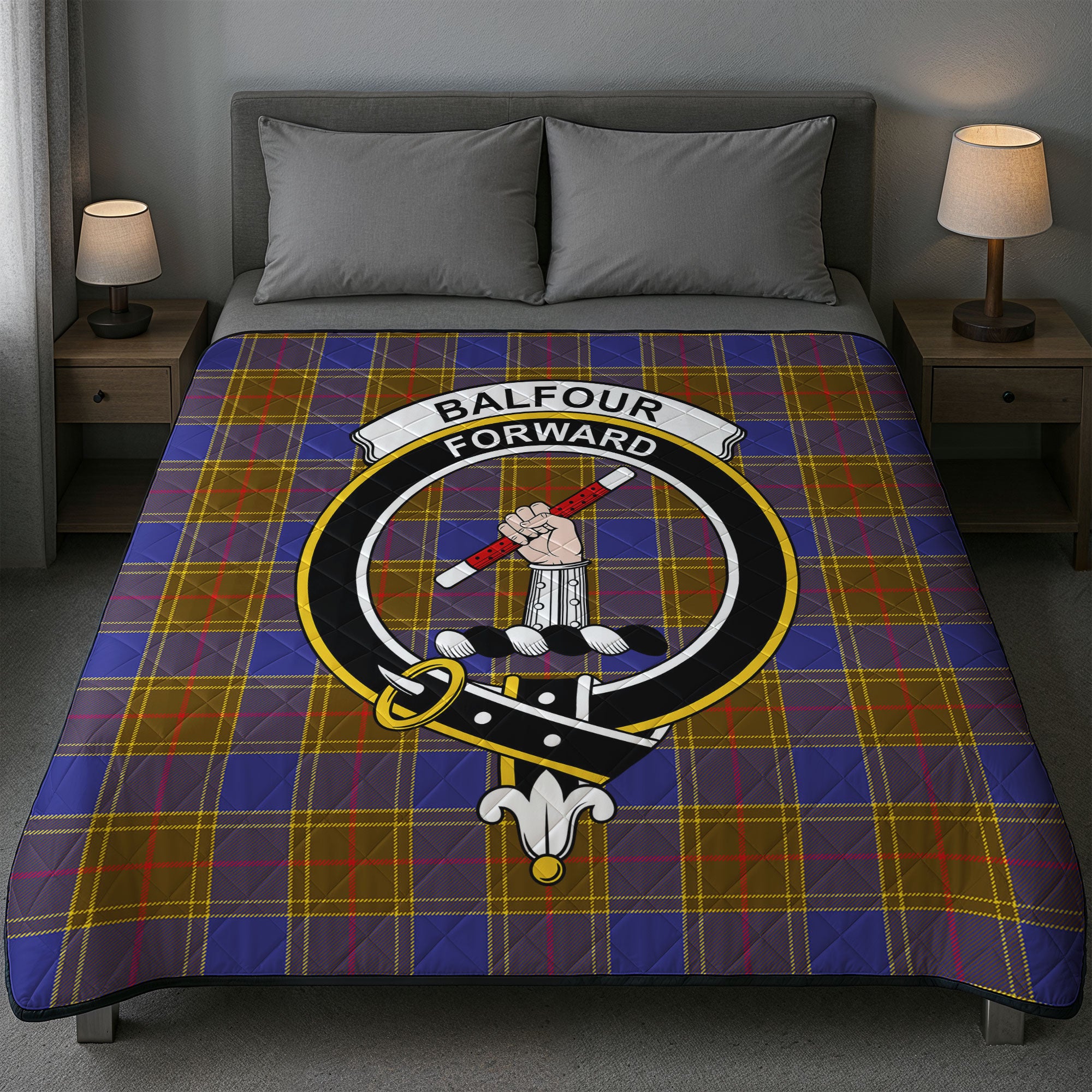 Balfour Modern Tartan Crest Quilt