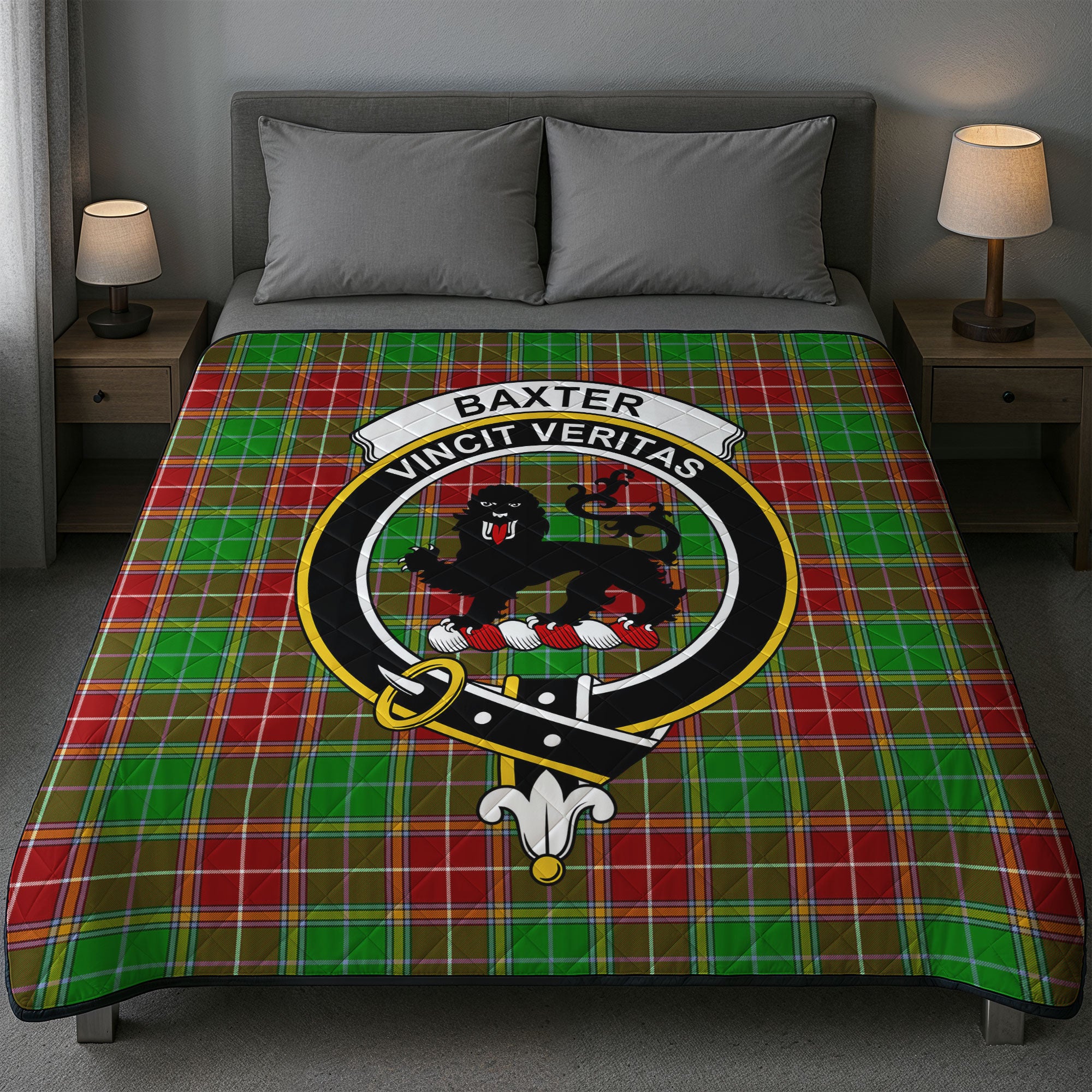 Baxter Modern Tartan Crest Quilt