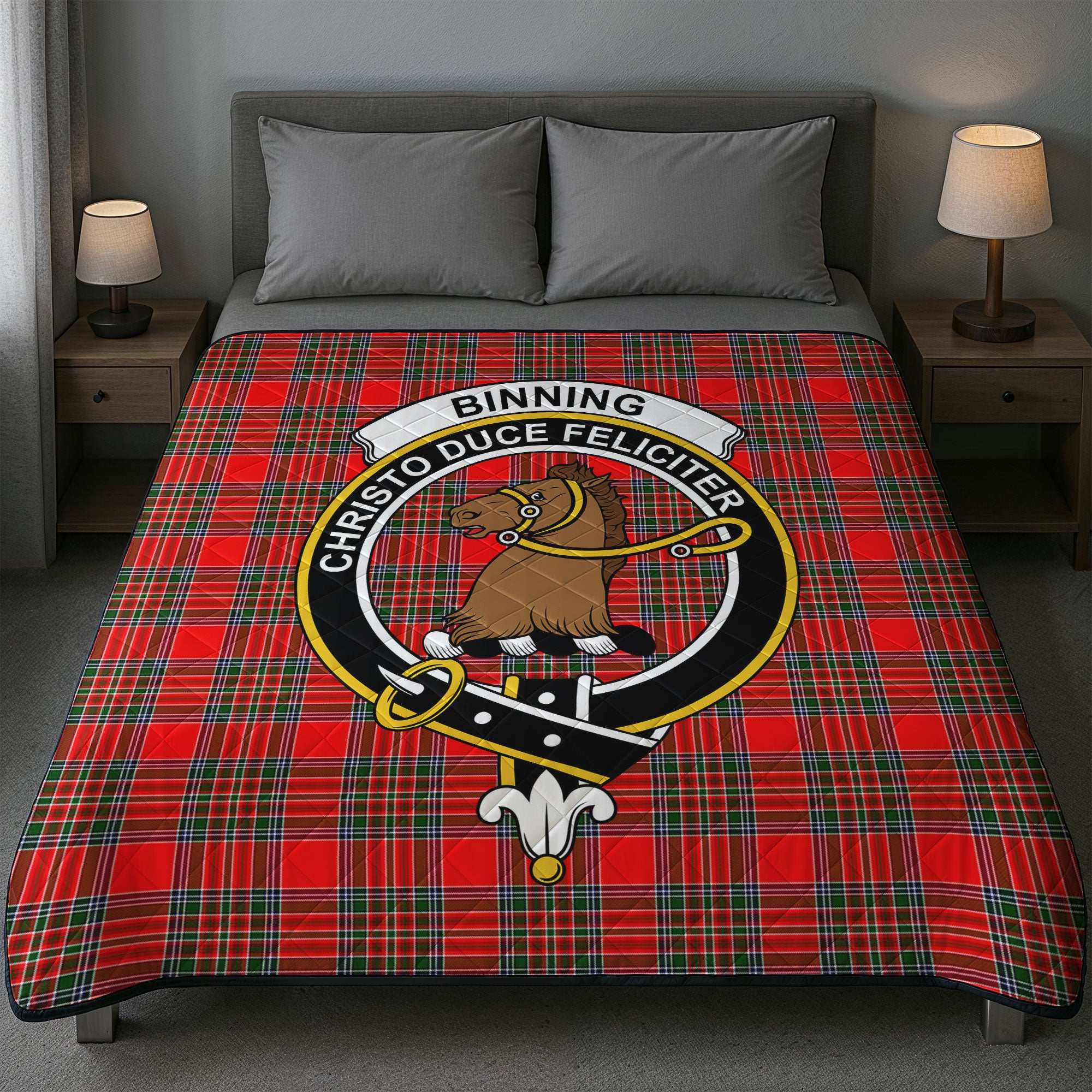 Binning (of Wallifoord) Tartan Crest Quilt