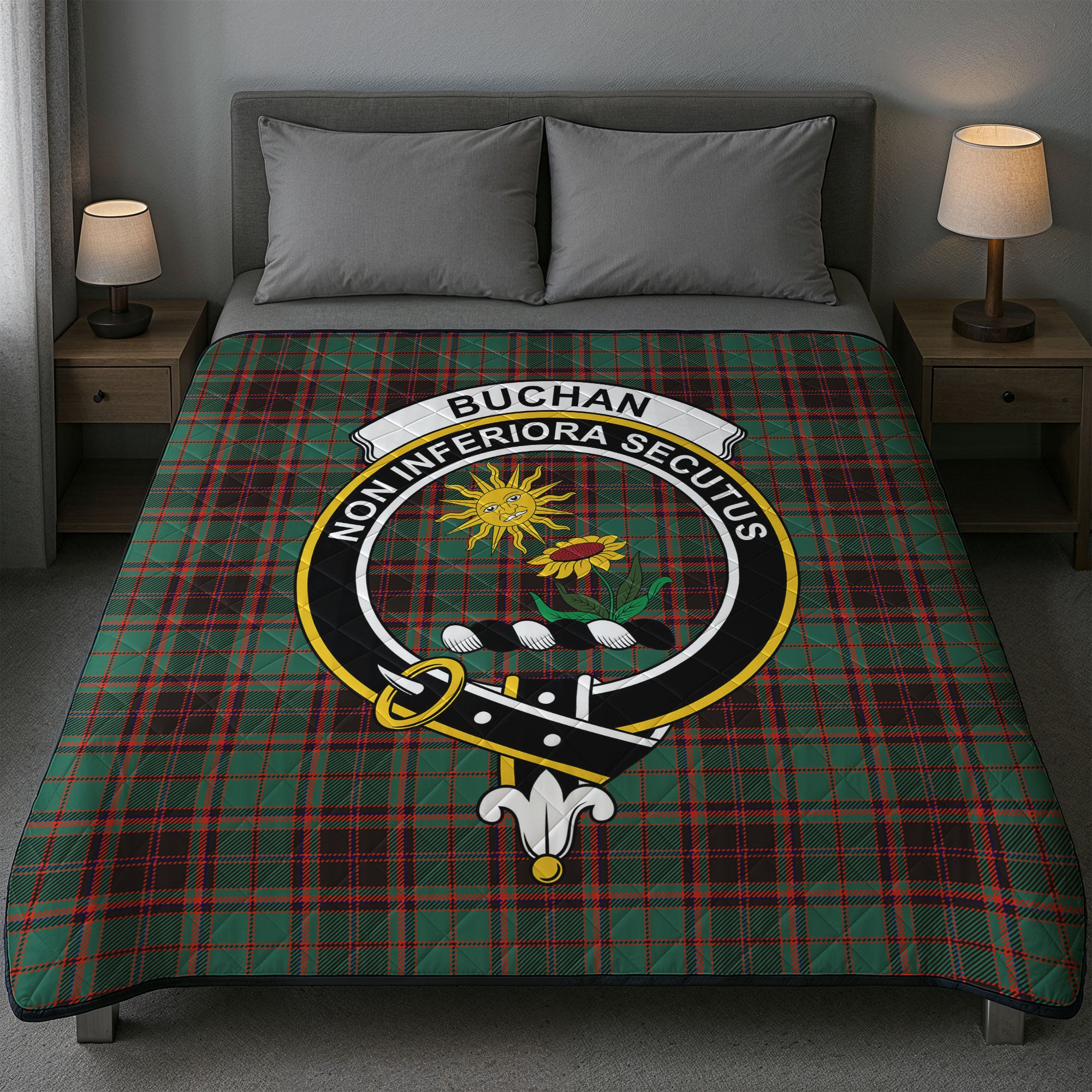 Buchan Ancient Tartan Crest Quilt
