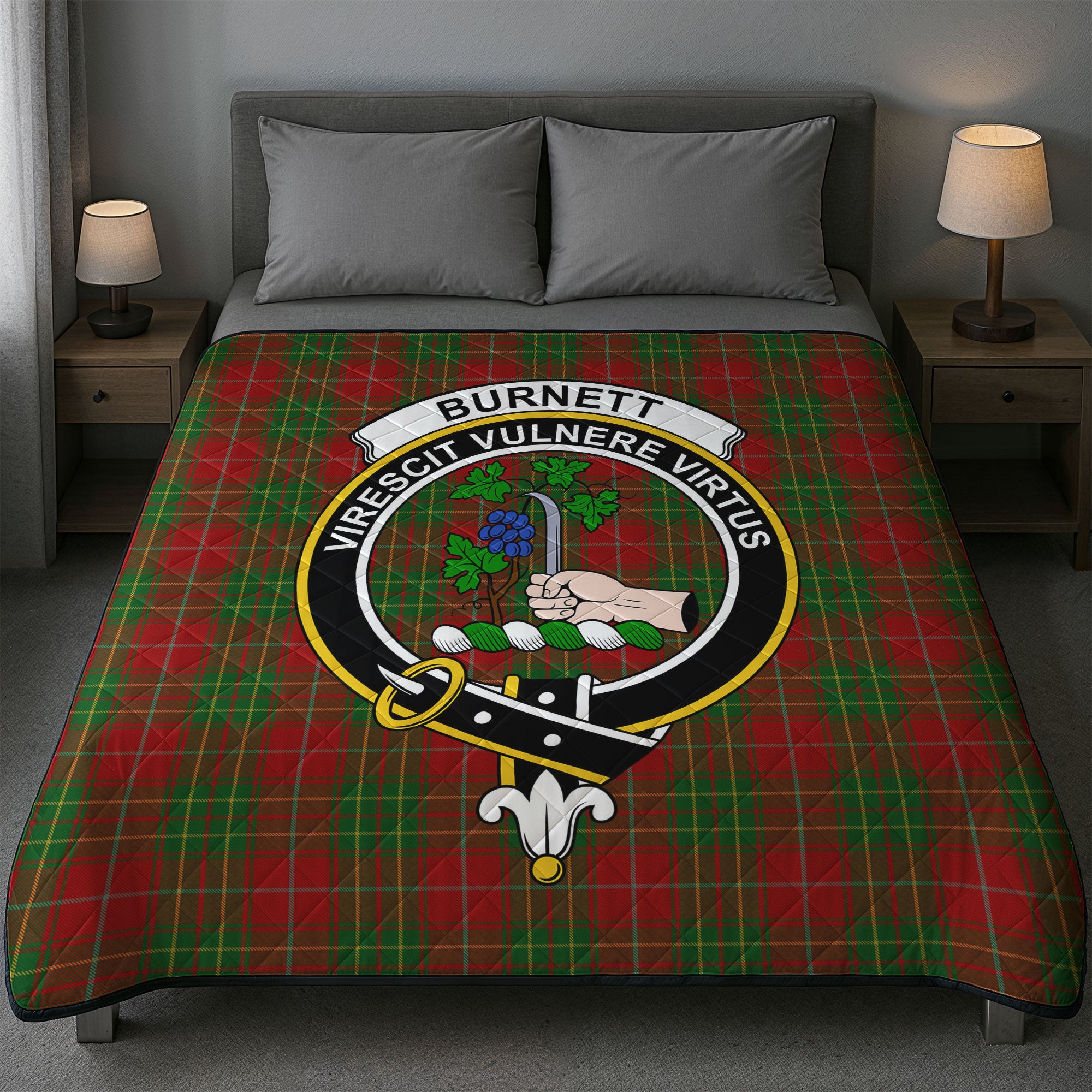 Burnett Tartan Crest Quilt
