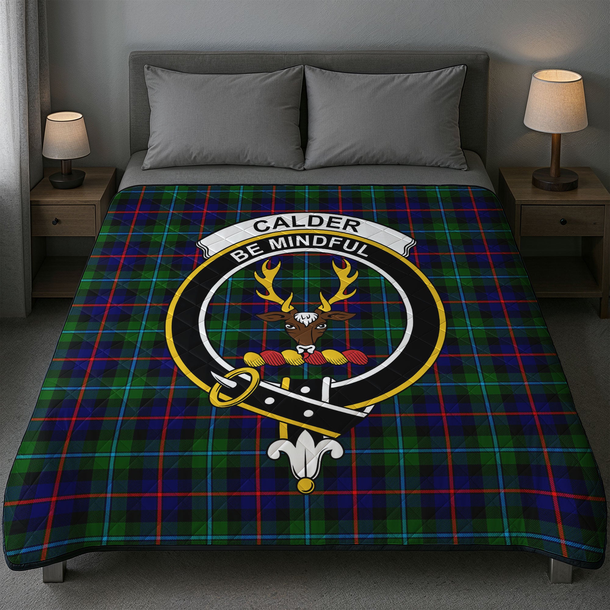 Calder Tartan Crest Quilt