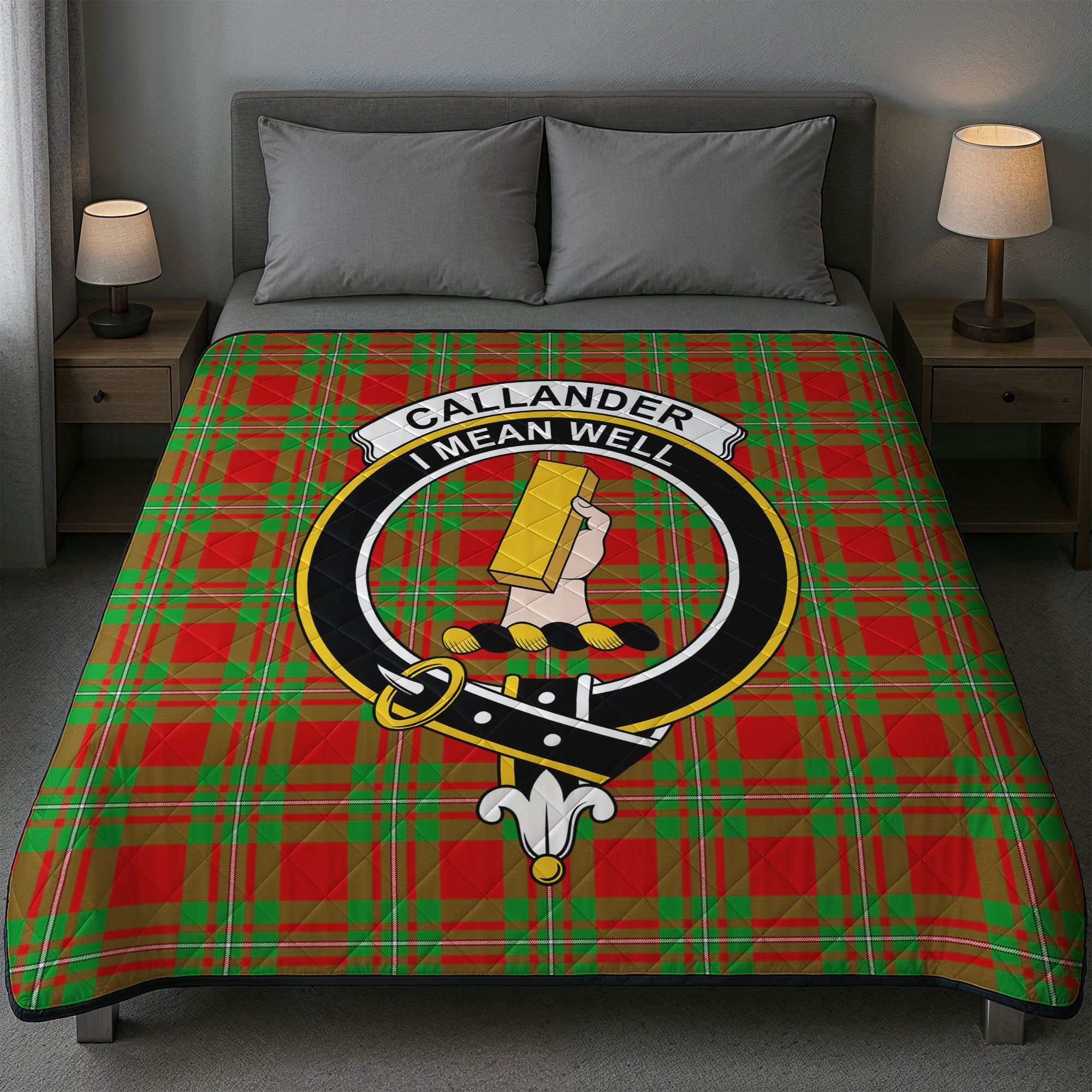 Callander Tartan Crest Quilt