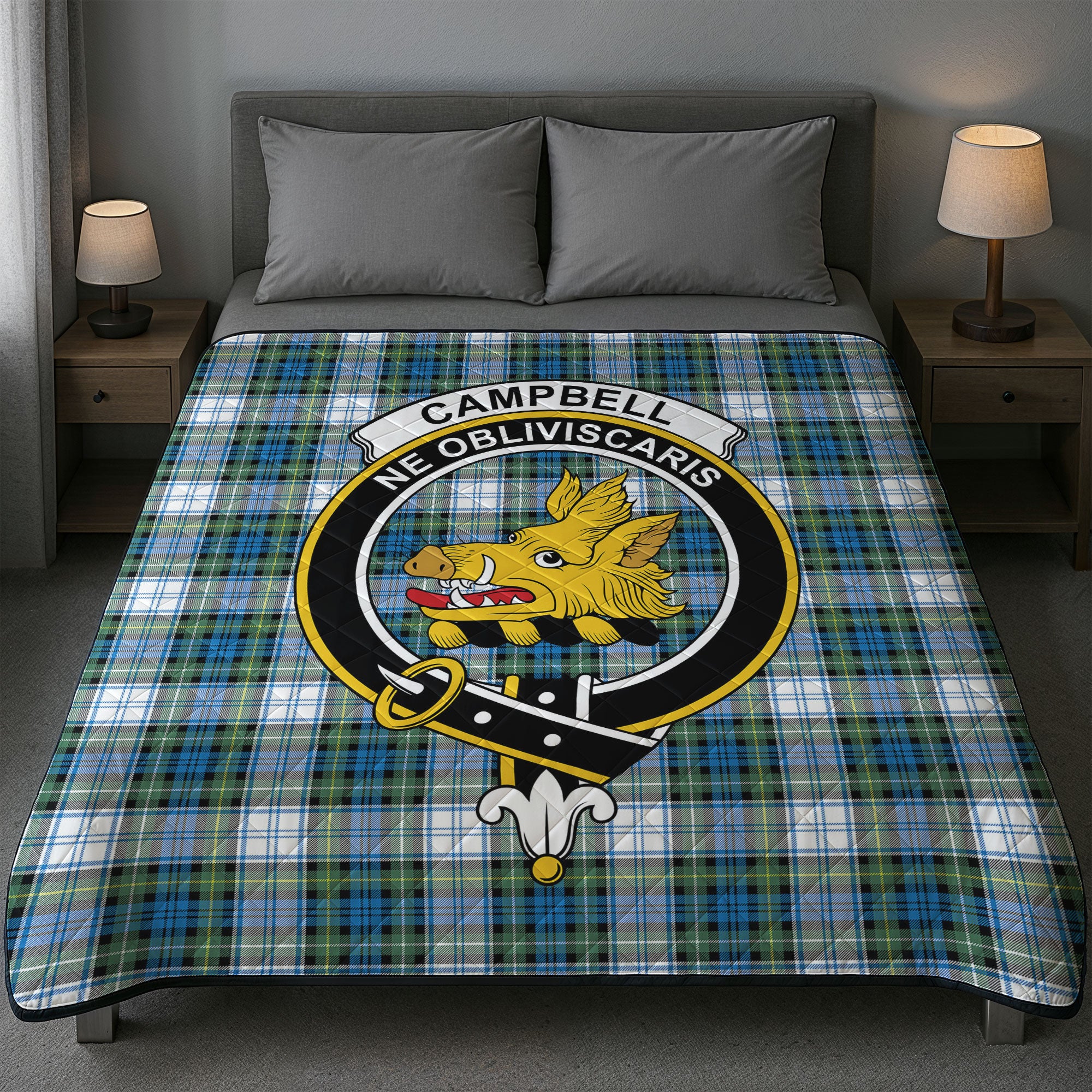Campbell Dress Ancient Tartan Crest Quilt