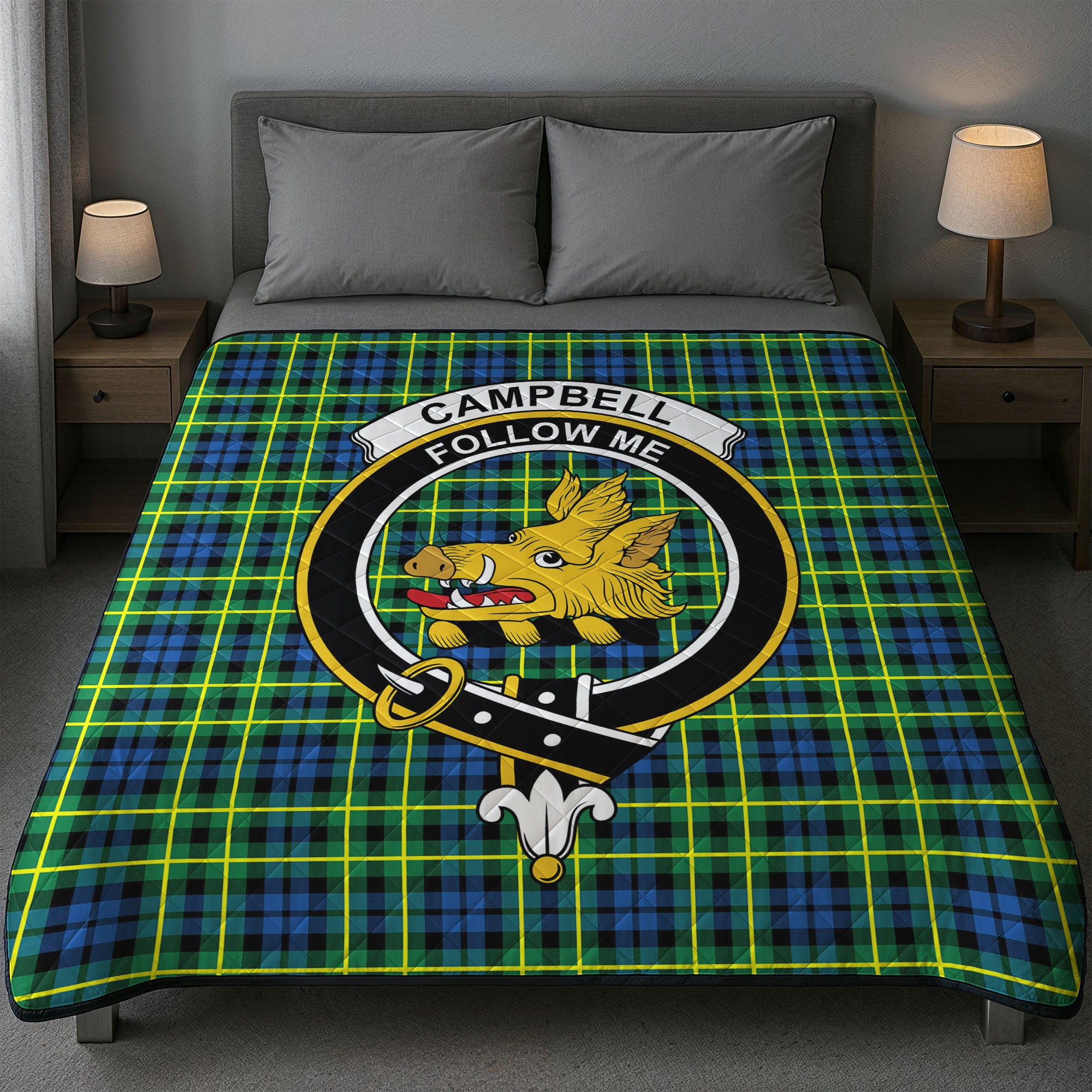 Campbell of Breadalbane Ancient Tartan Crest Quilt