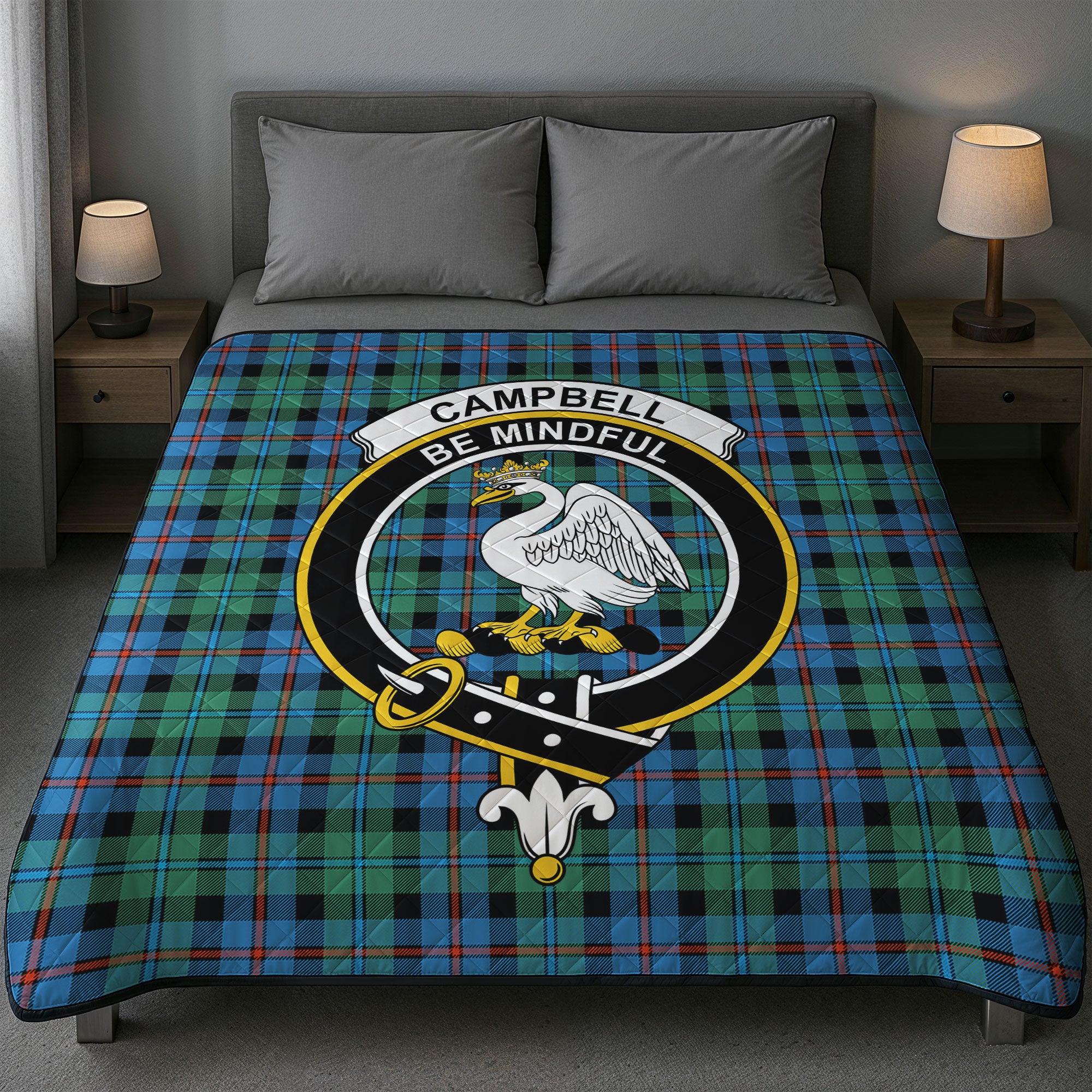 Campbell of Cawdor Ancient Tartan Crest Quilt