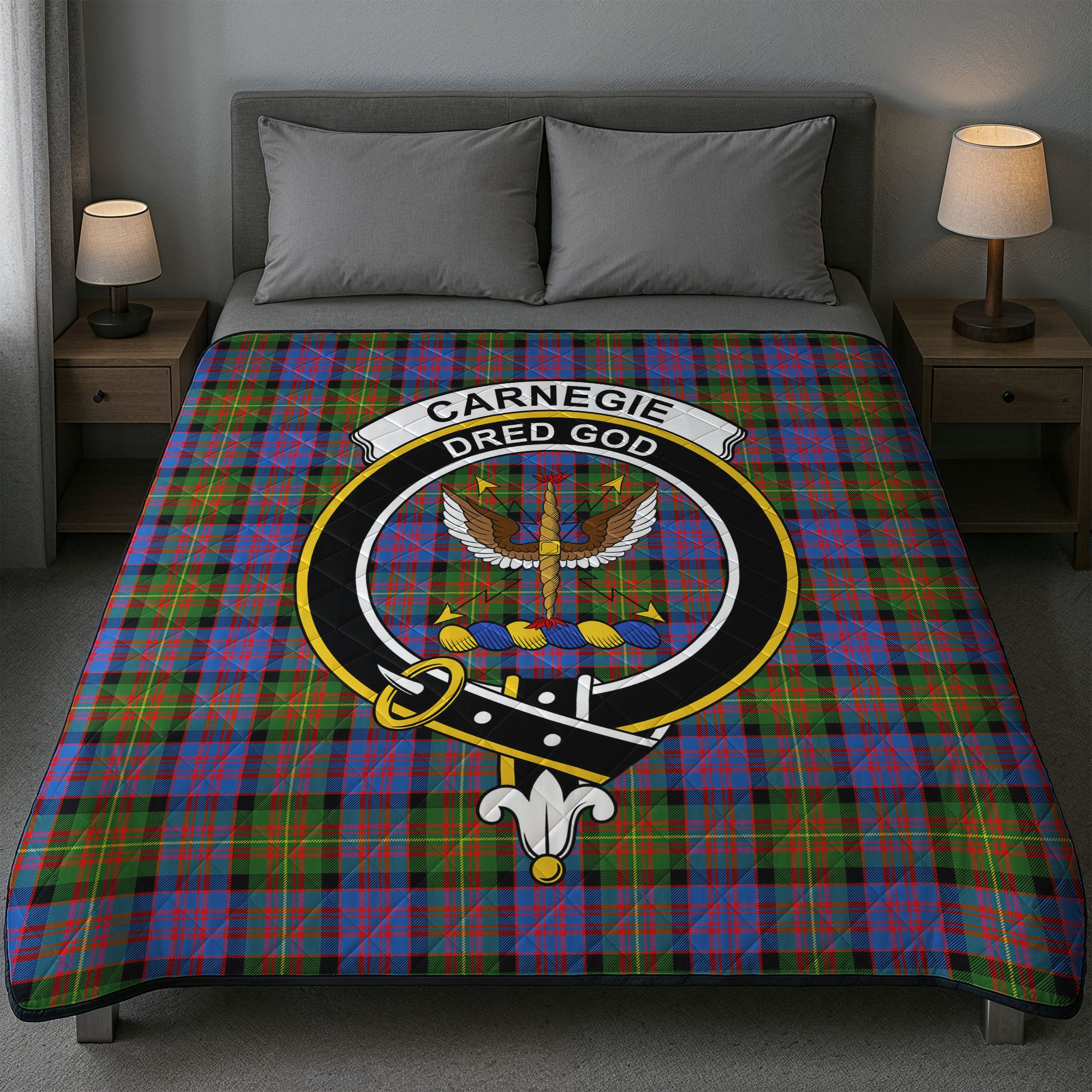Carnegie Ancient Tartan Crest Quilt
