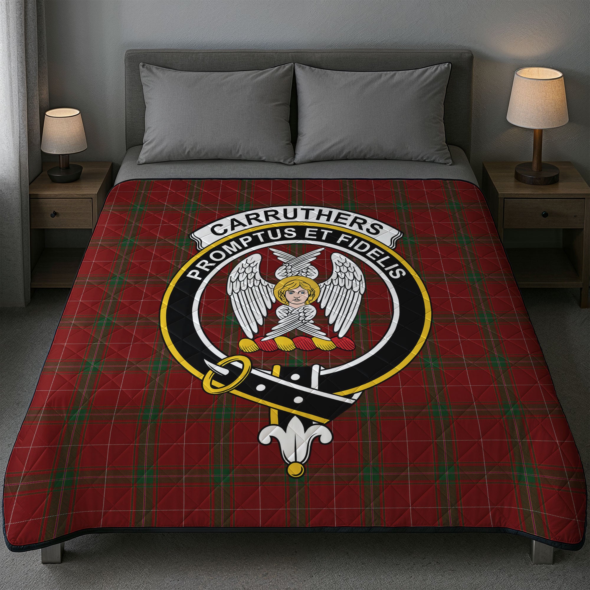 Carruthers Tartan Crest Quilt