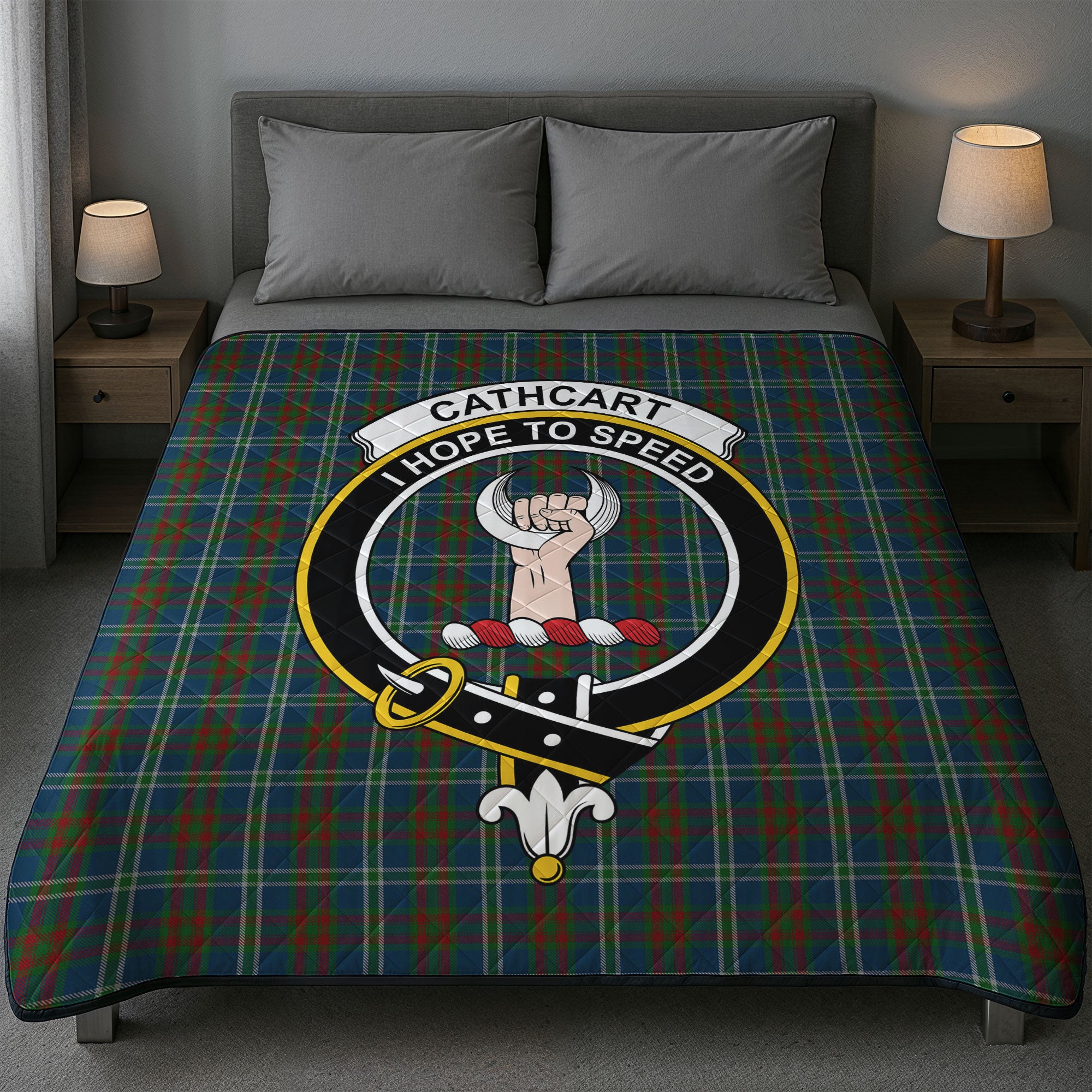 Cathcart Tartan Crest Quilt