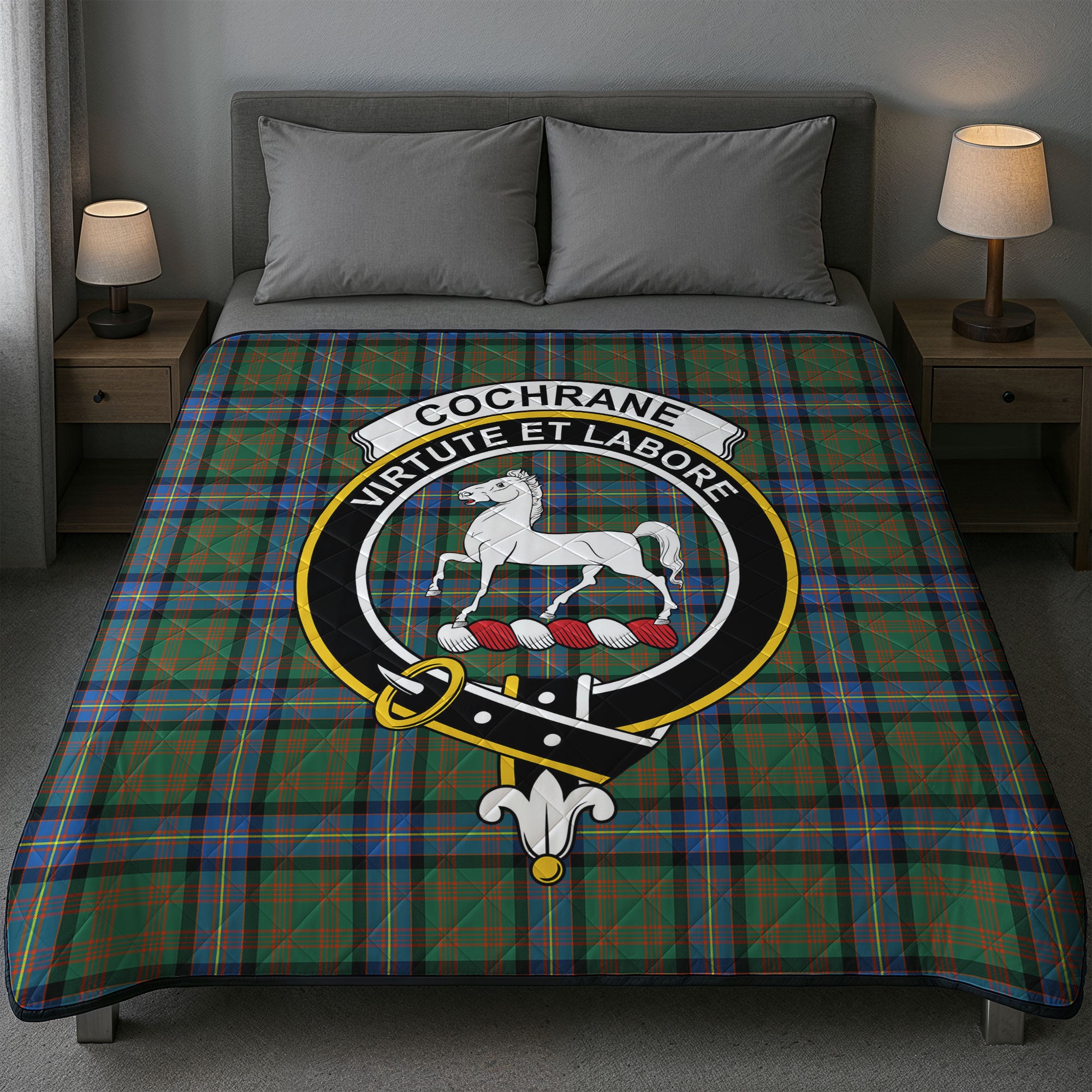 Cochrane Ancient Tartan Crest Quilt