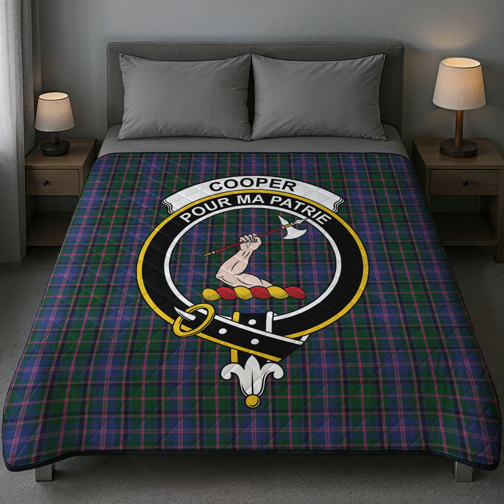 Cooper Tartan Crest Quilt