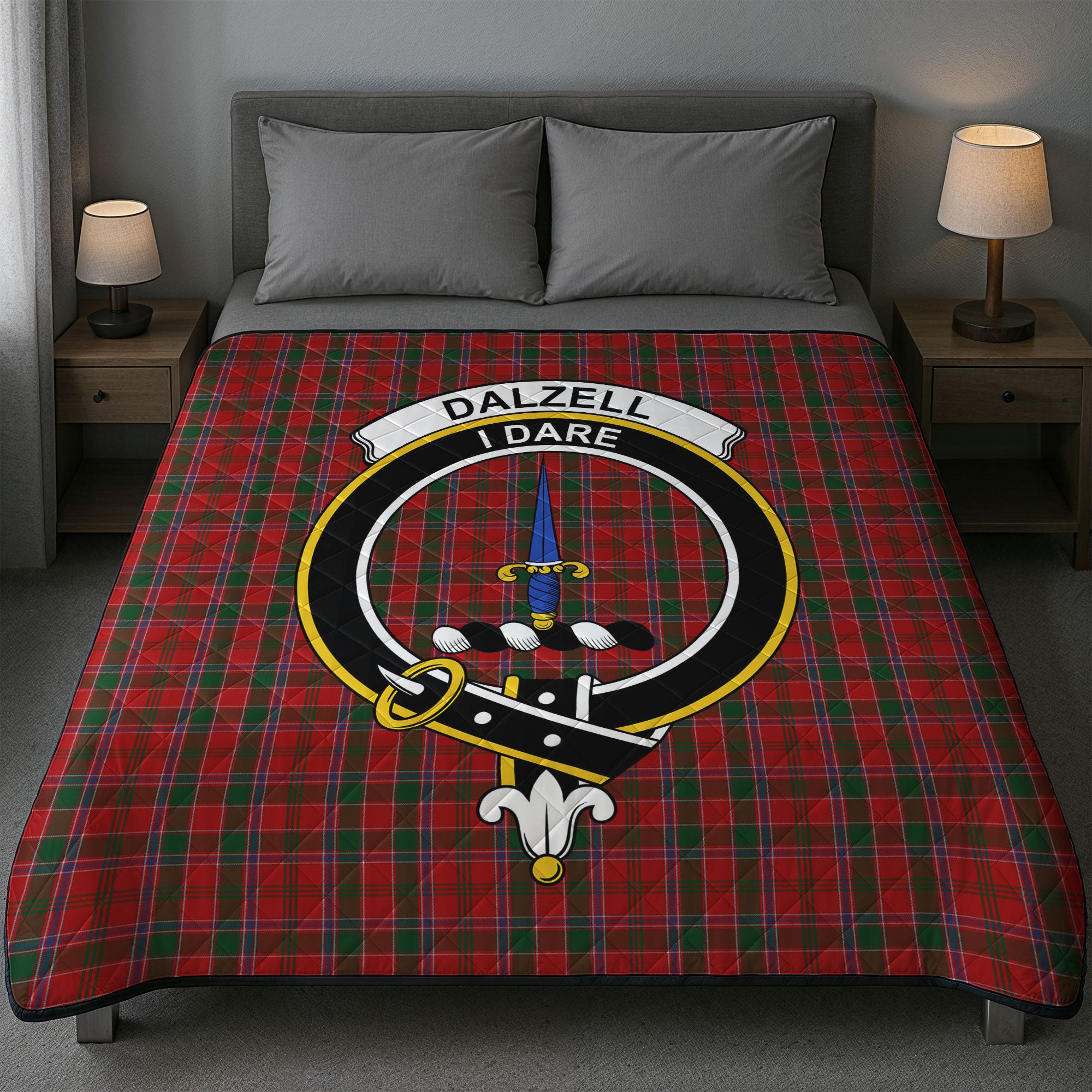 Dalzell Tartan Crest Quilt
