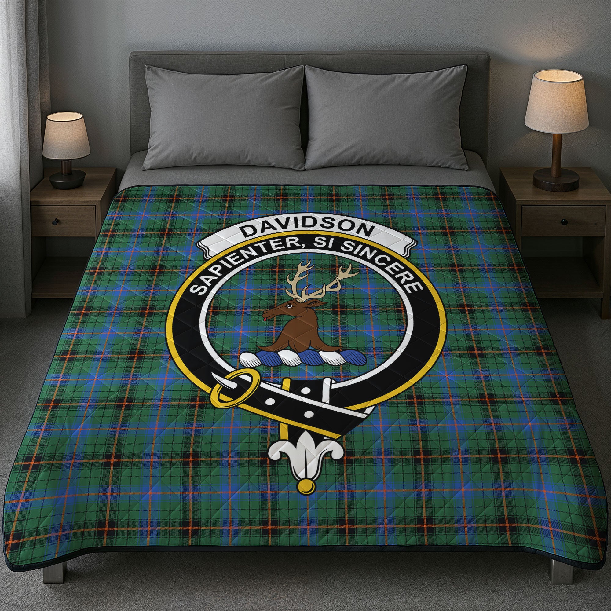 Davidson Ancient Tartan Crest Quilt
