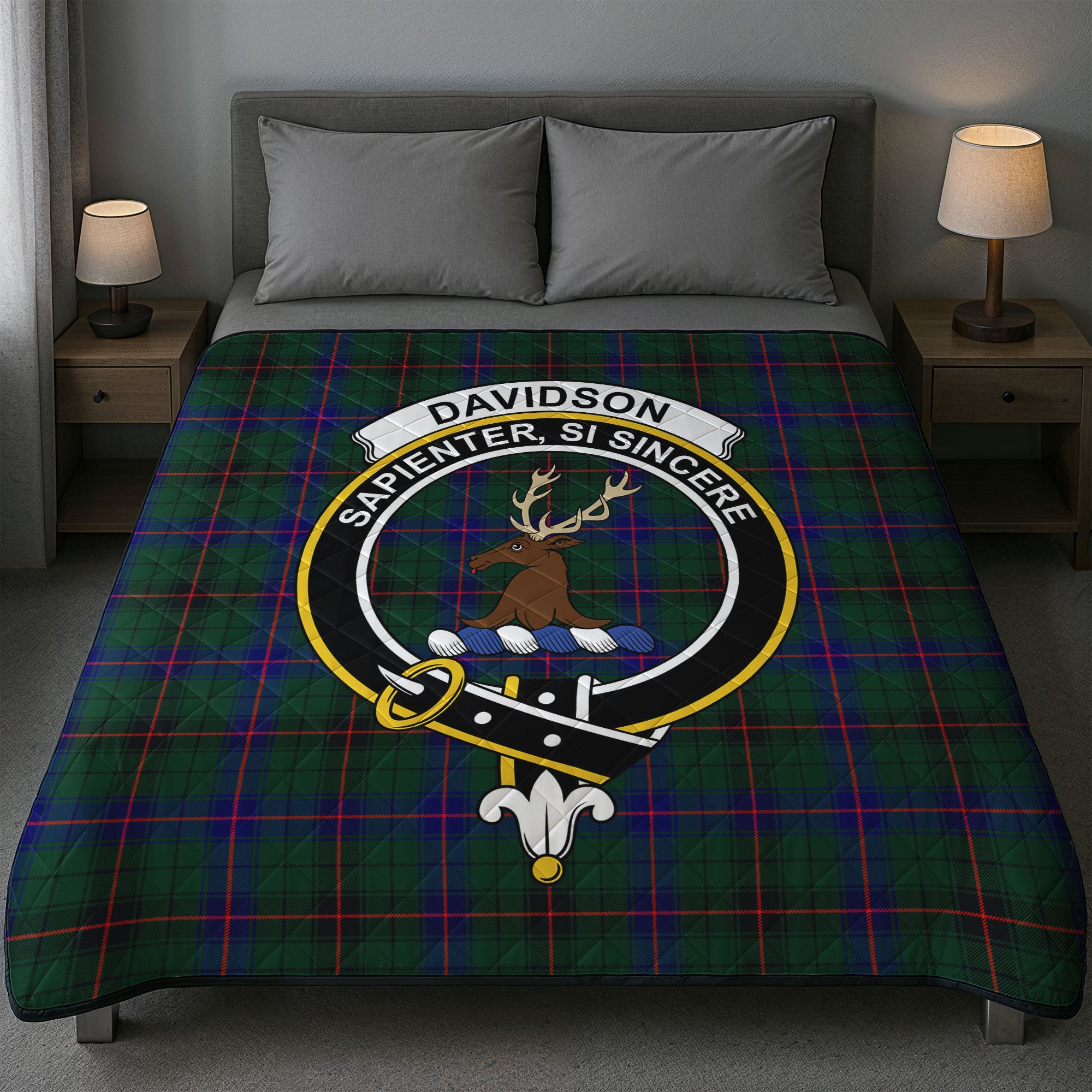 Davidson Modern Tartan Crest Quilt