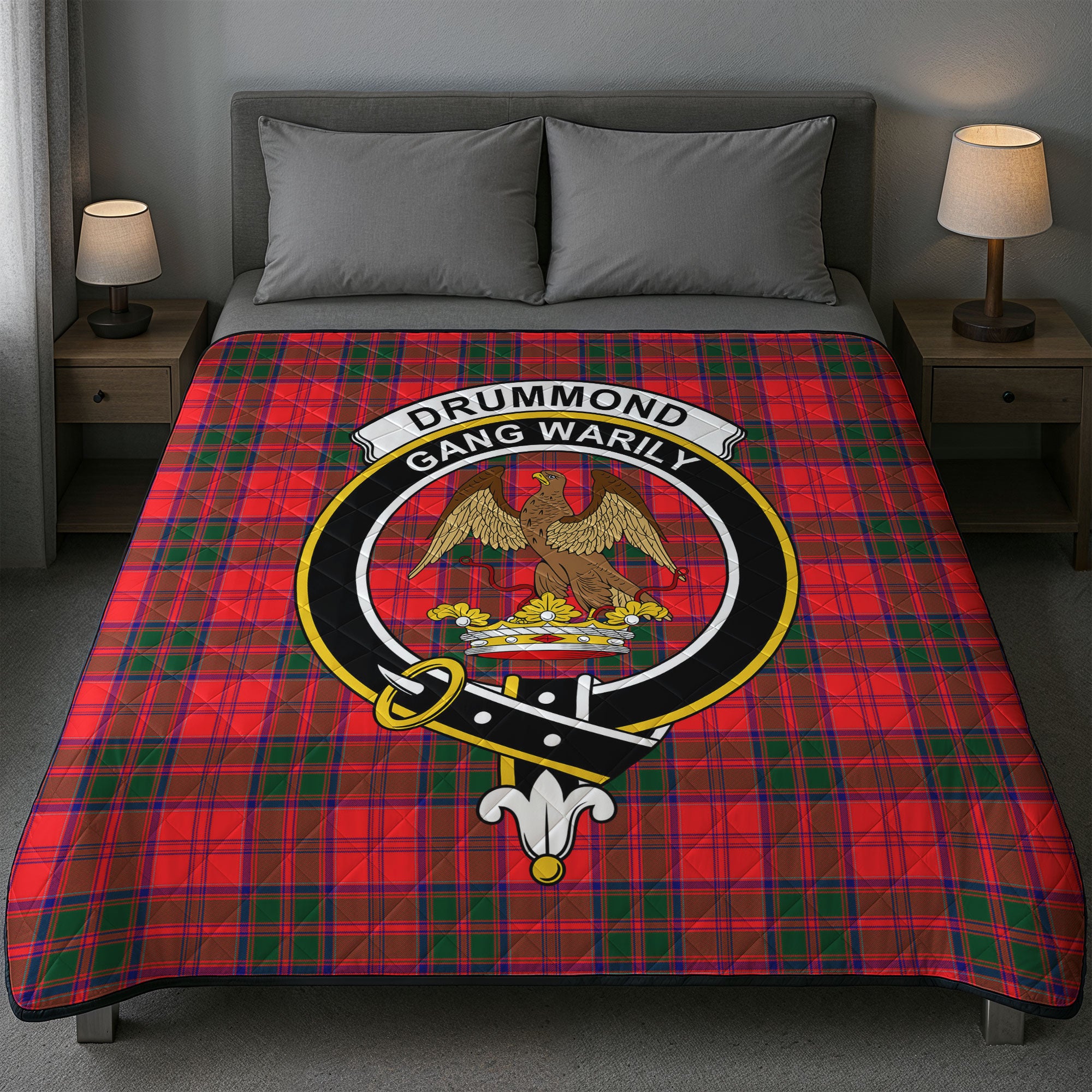 Drummond Modern Tartan Crest Quilt