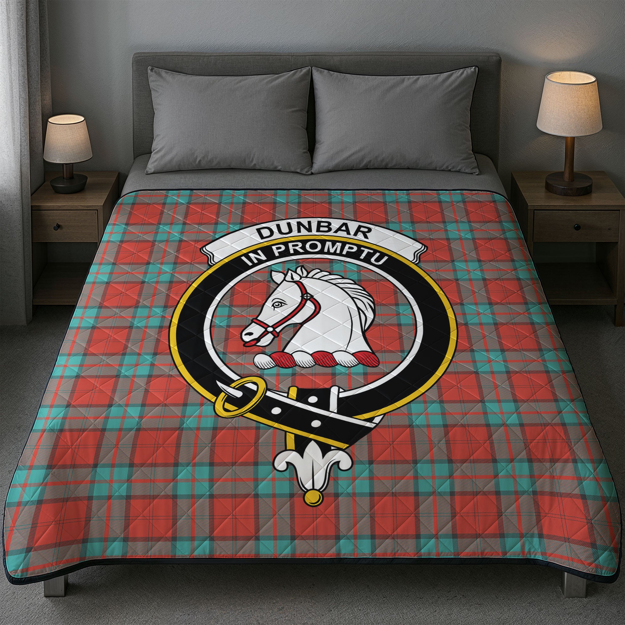 Dunbar Ancient Tartan Crest Quilt