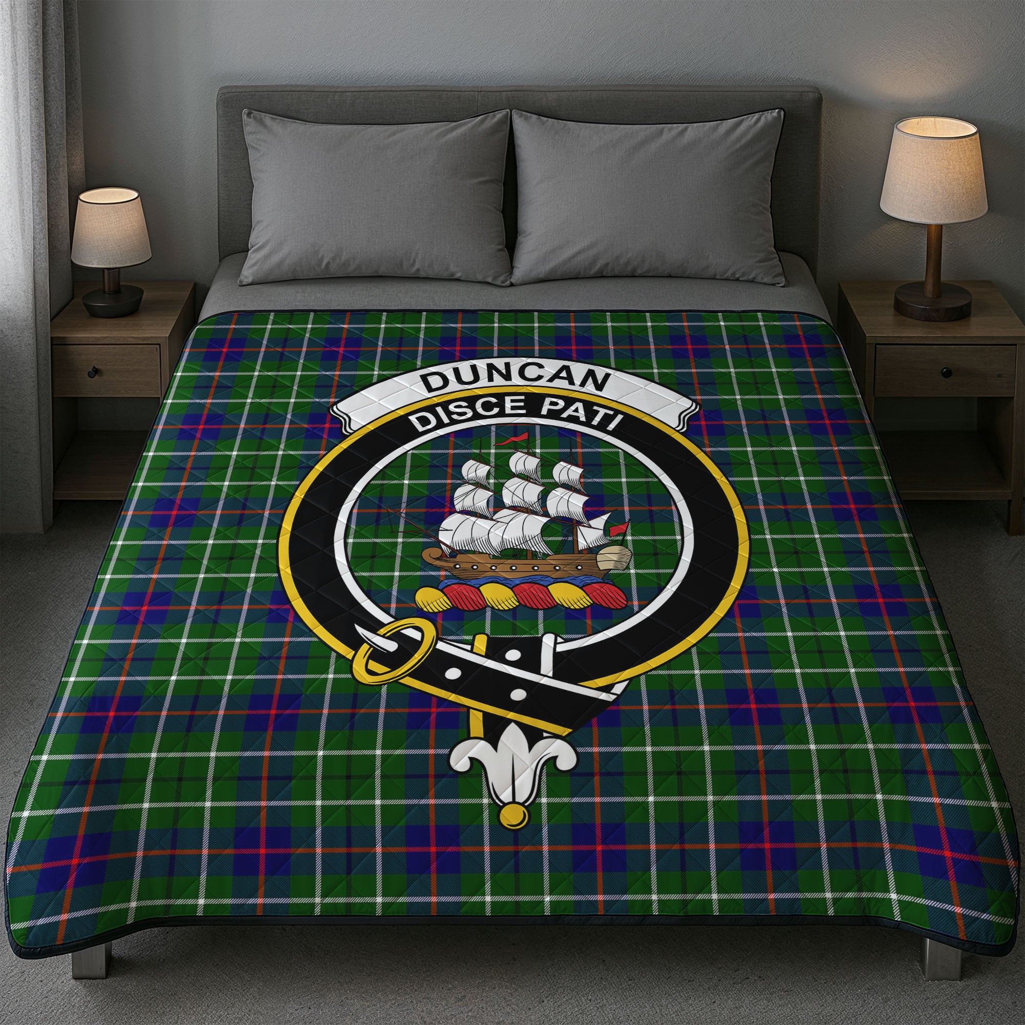 Duncan Modern Tartan Crest Quilt