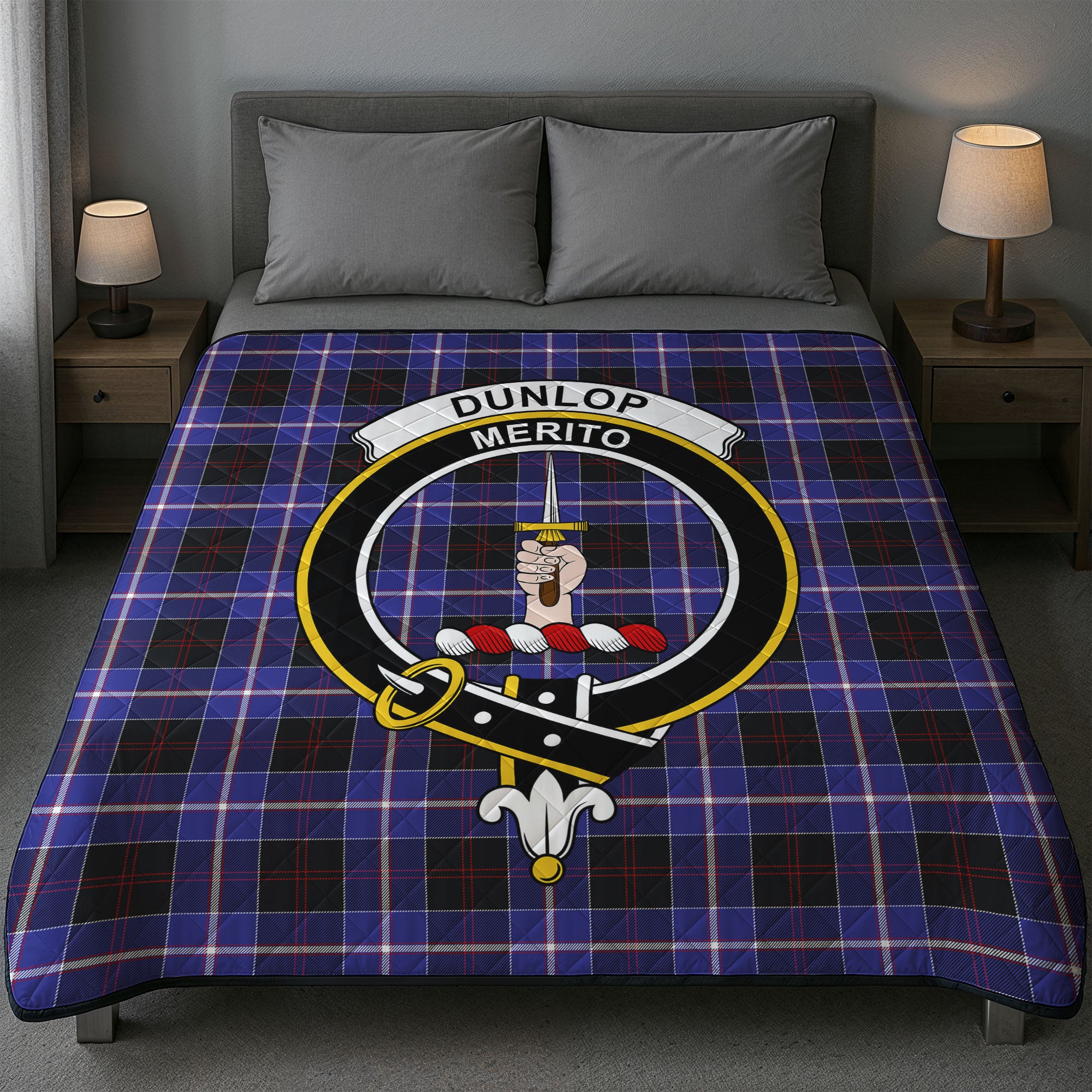 Dunlop Modern Tartan Crest Quilt