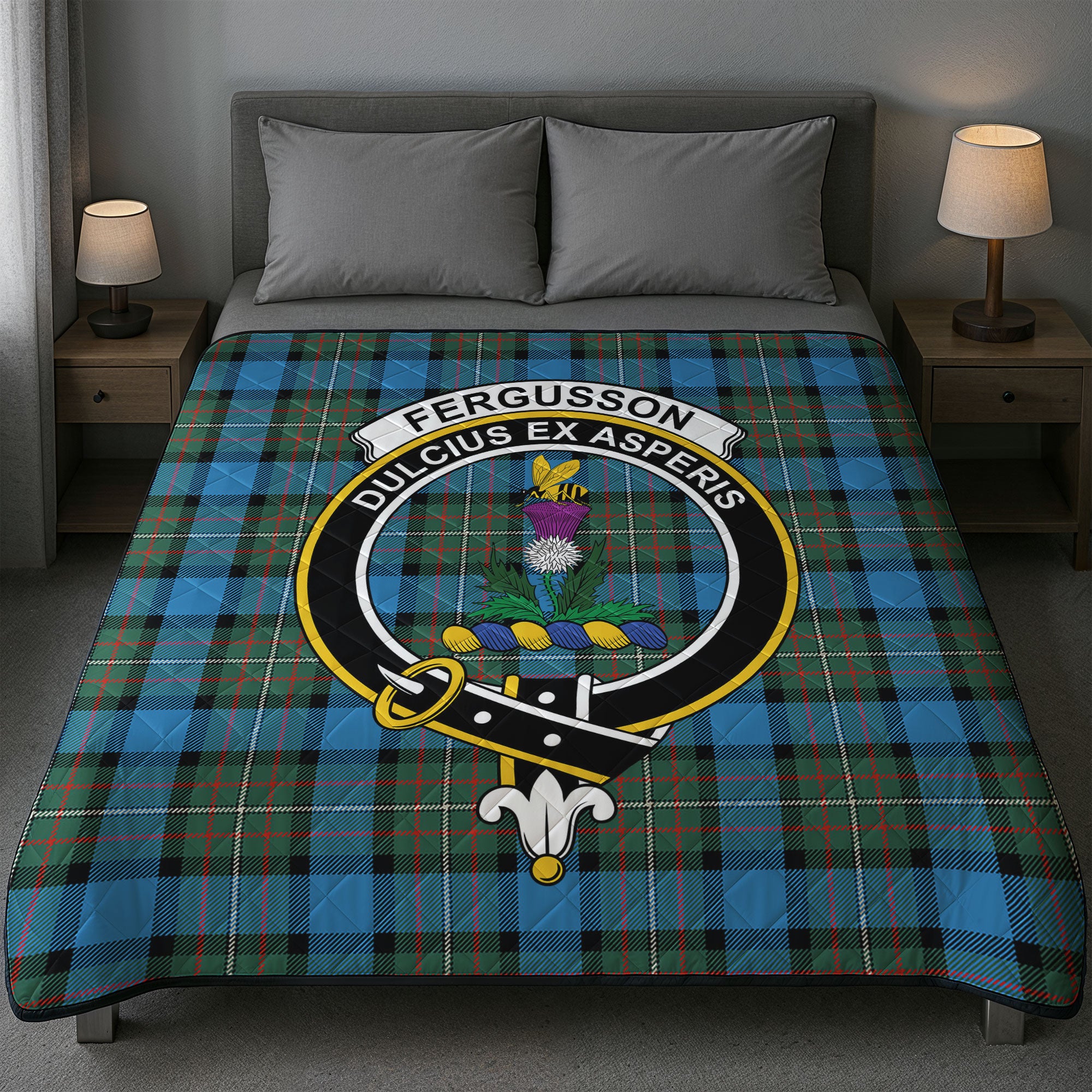 Fergusson Ancient Tartan Crest Quilt