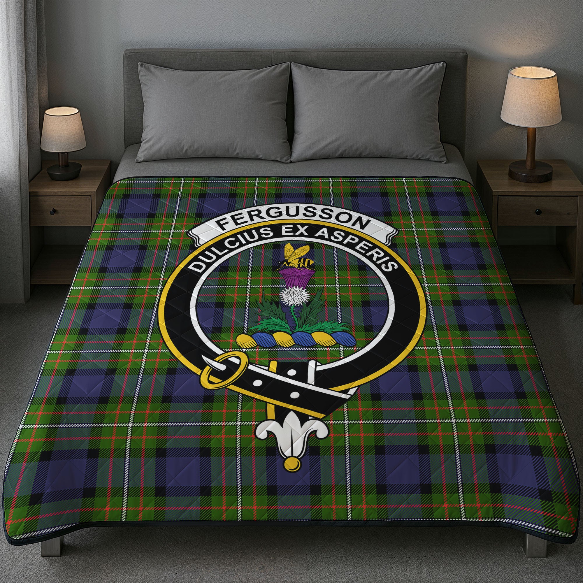 Fergusson Modern Tartan Crest Quilt