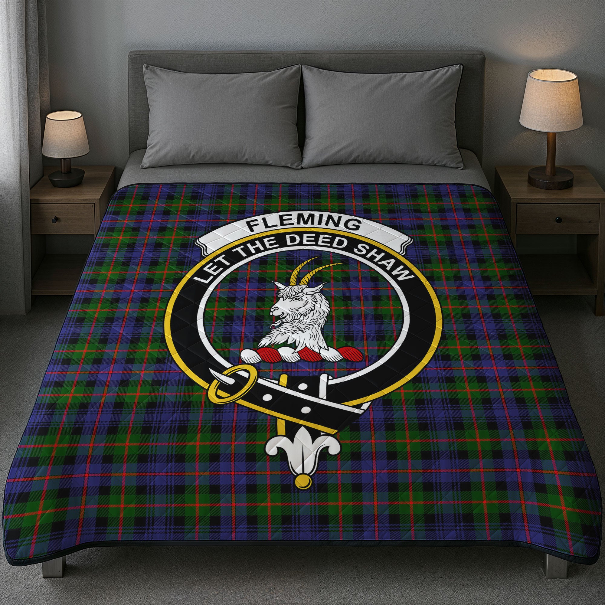 Fleming Tartan Crest Quilt