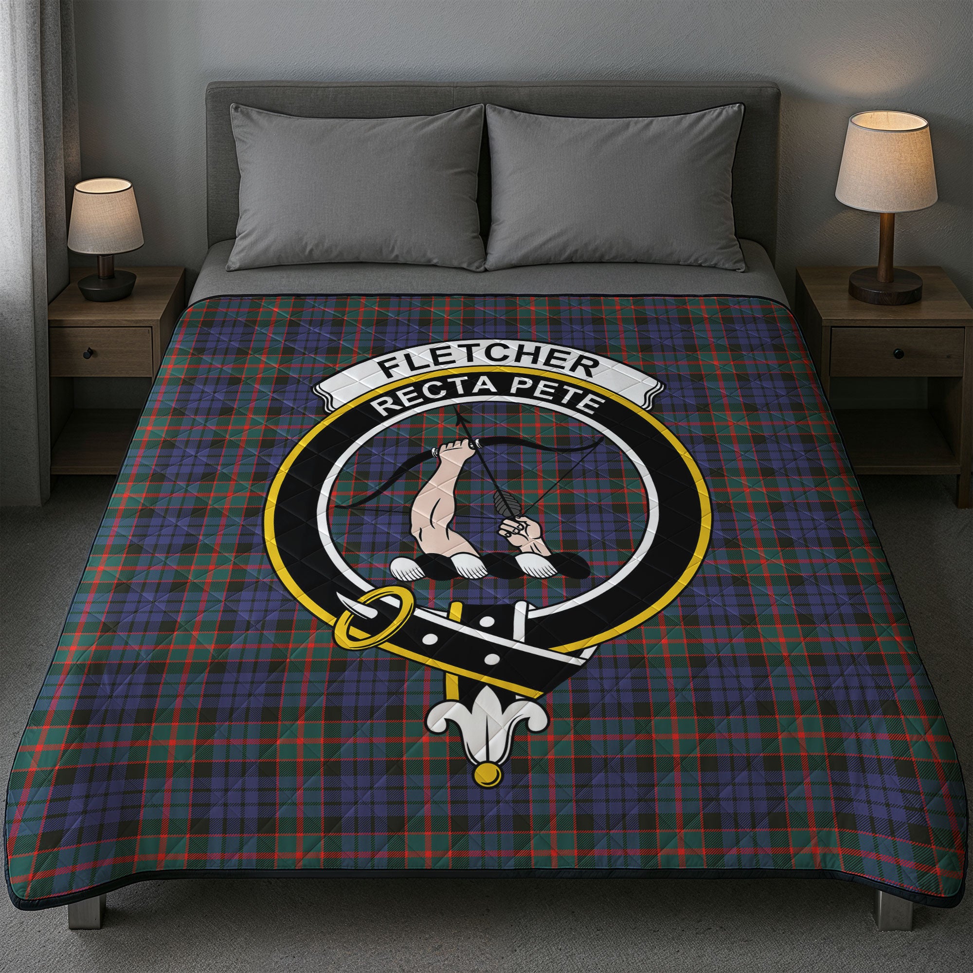 Fletcher of Dunans Tartan Crest Quilt