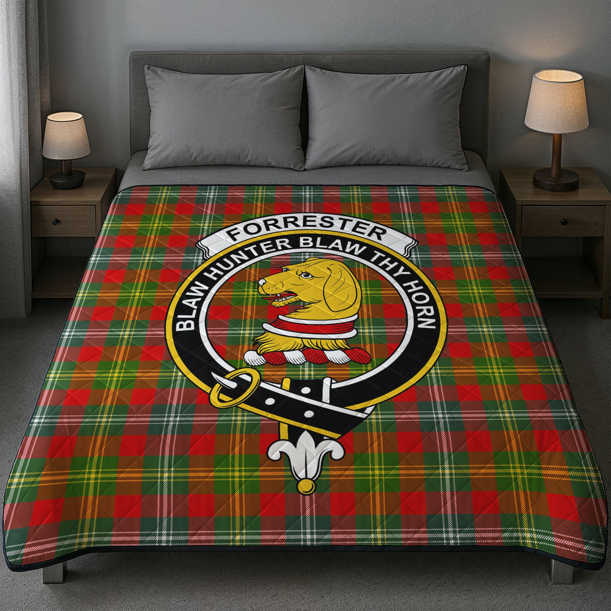 Forrester Tartan Crest Quilt