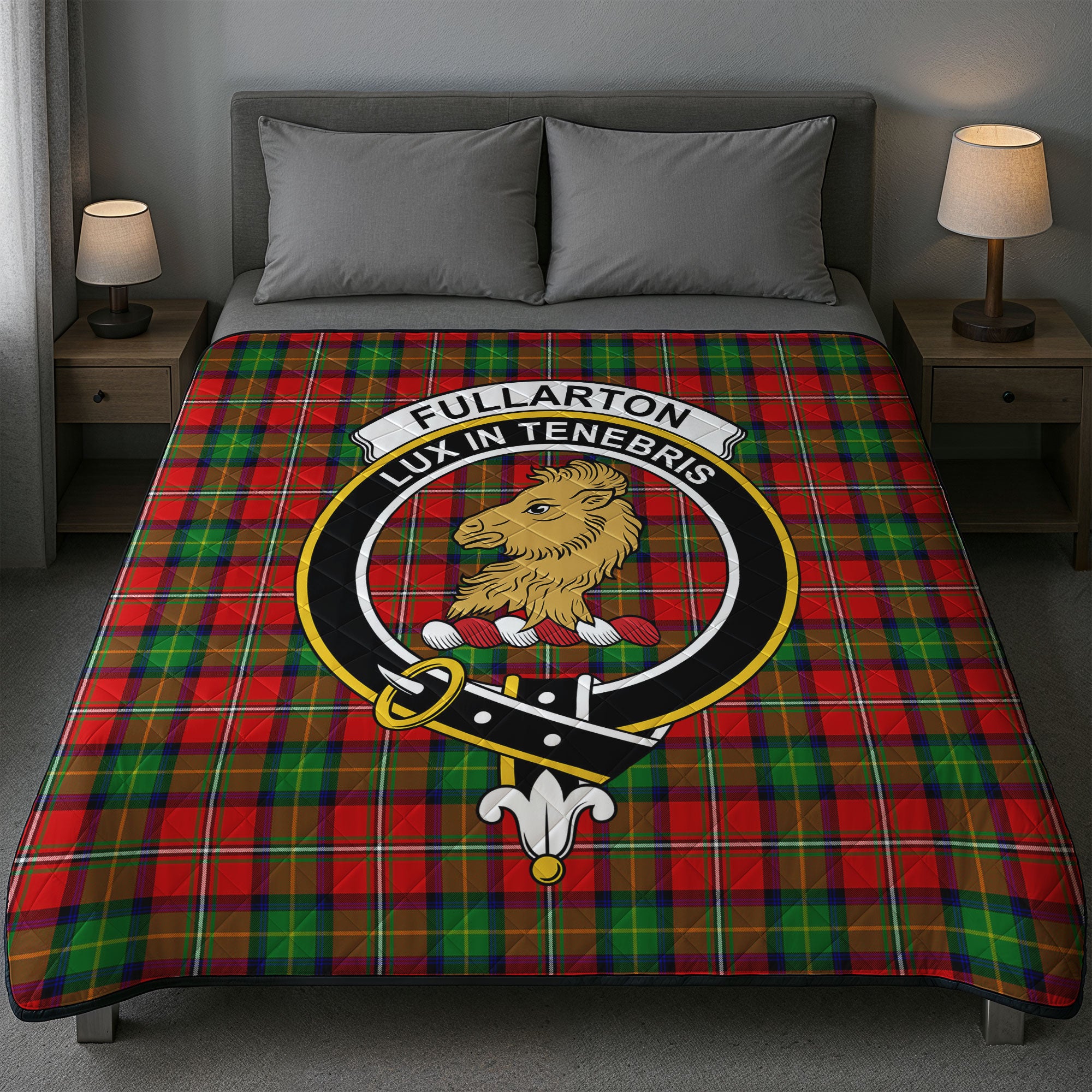 Fullarton Tartan Crest Quilt