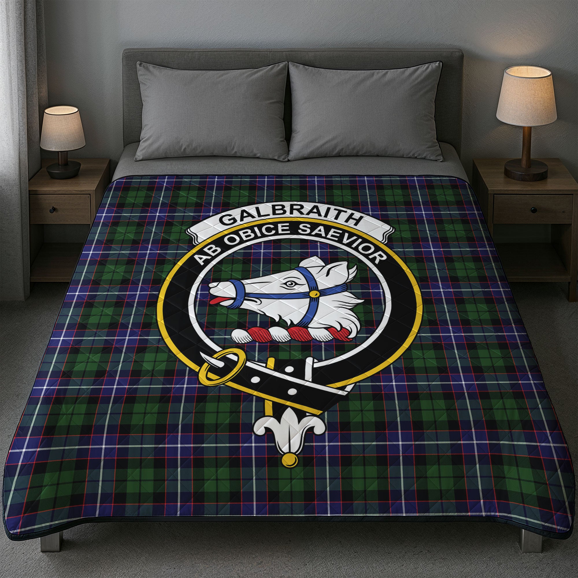 Galbraith Modern Tartan Crest Quilt