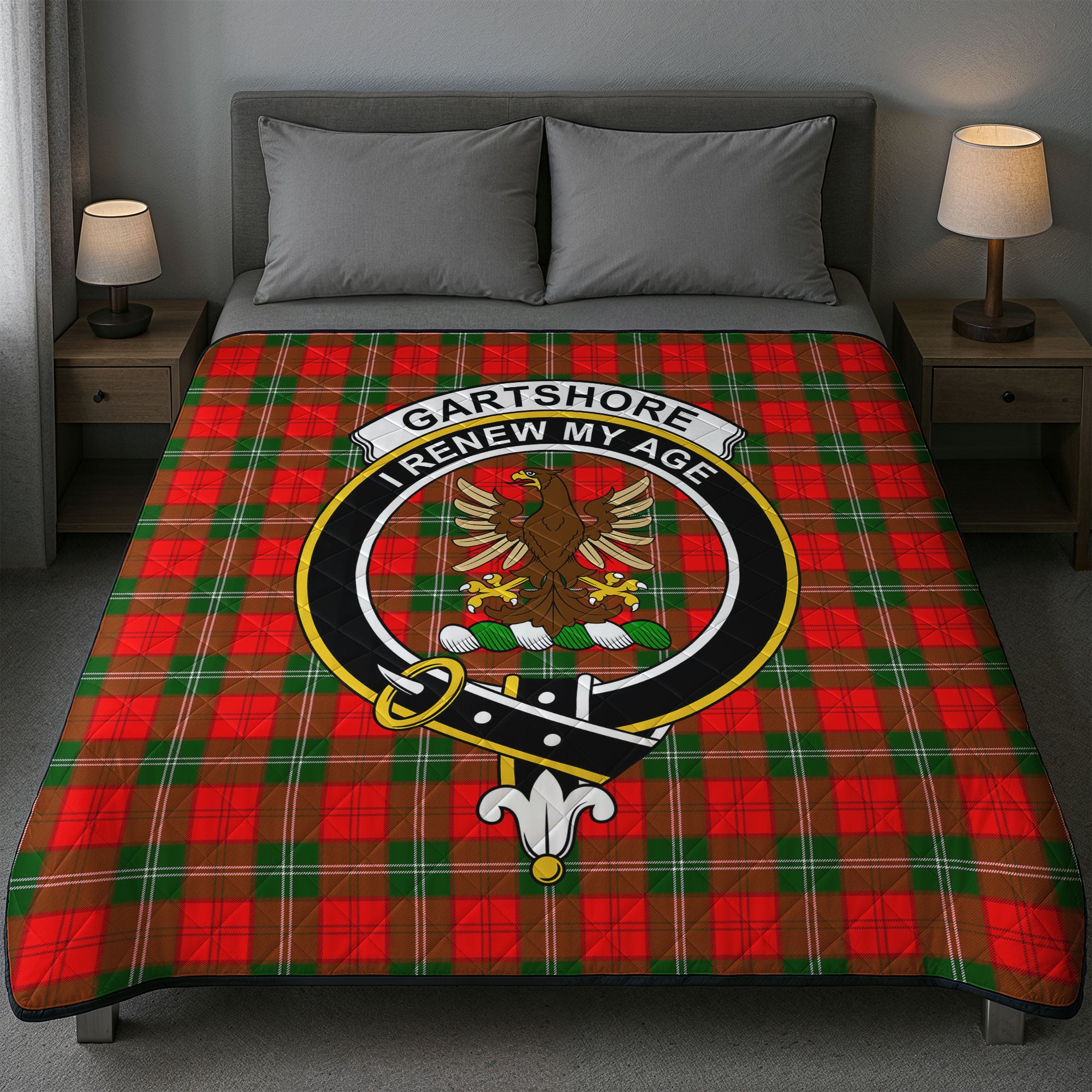 Gartshore Tartan Crest Quilt